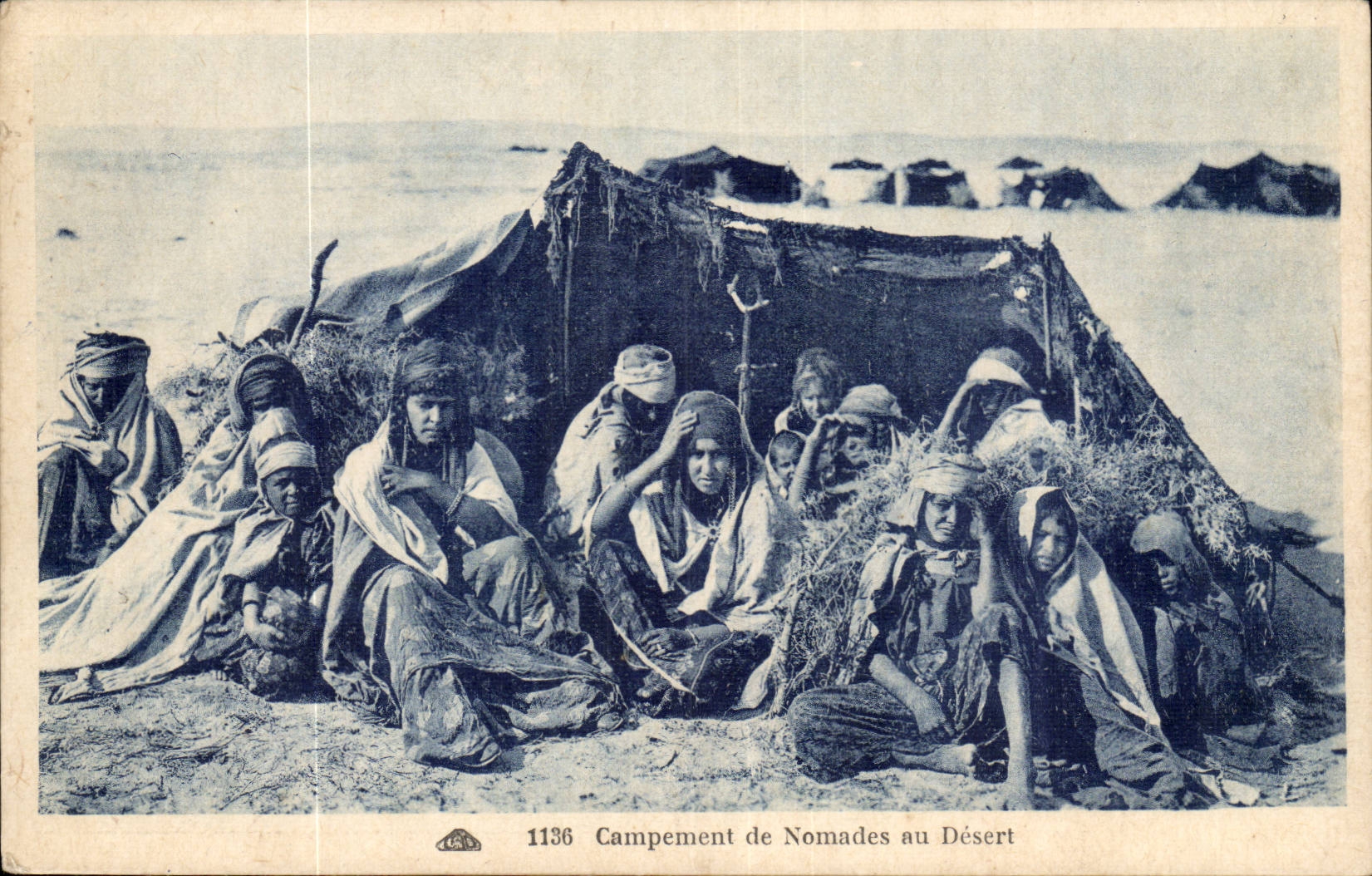 Szenen Algerien-CPA und Standardlager der Nomaden in der Wuste