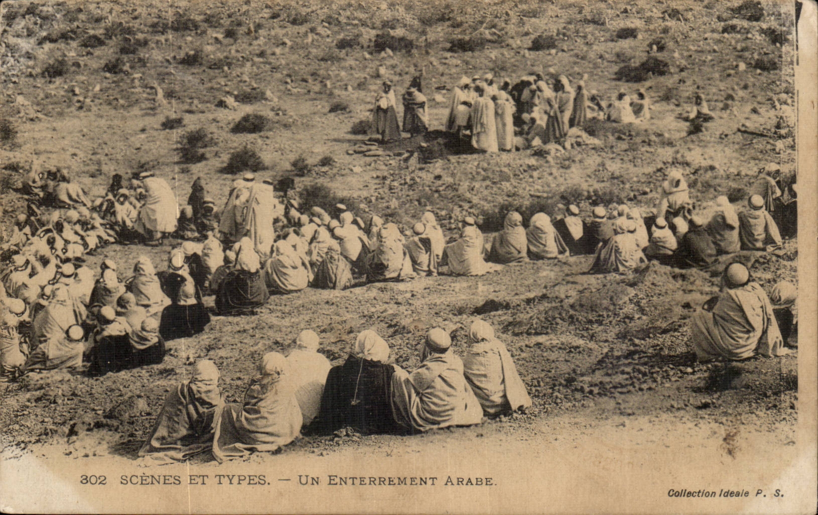 Szenen und Standards Algerien-CPA eine arabische Beerdigung