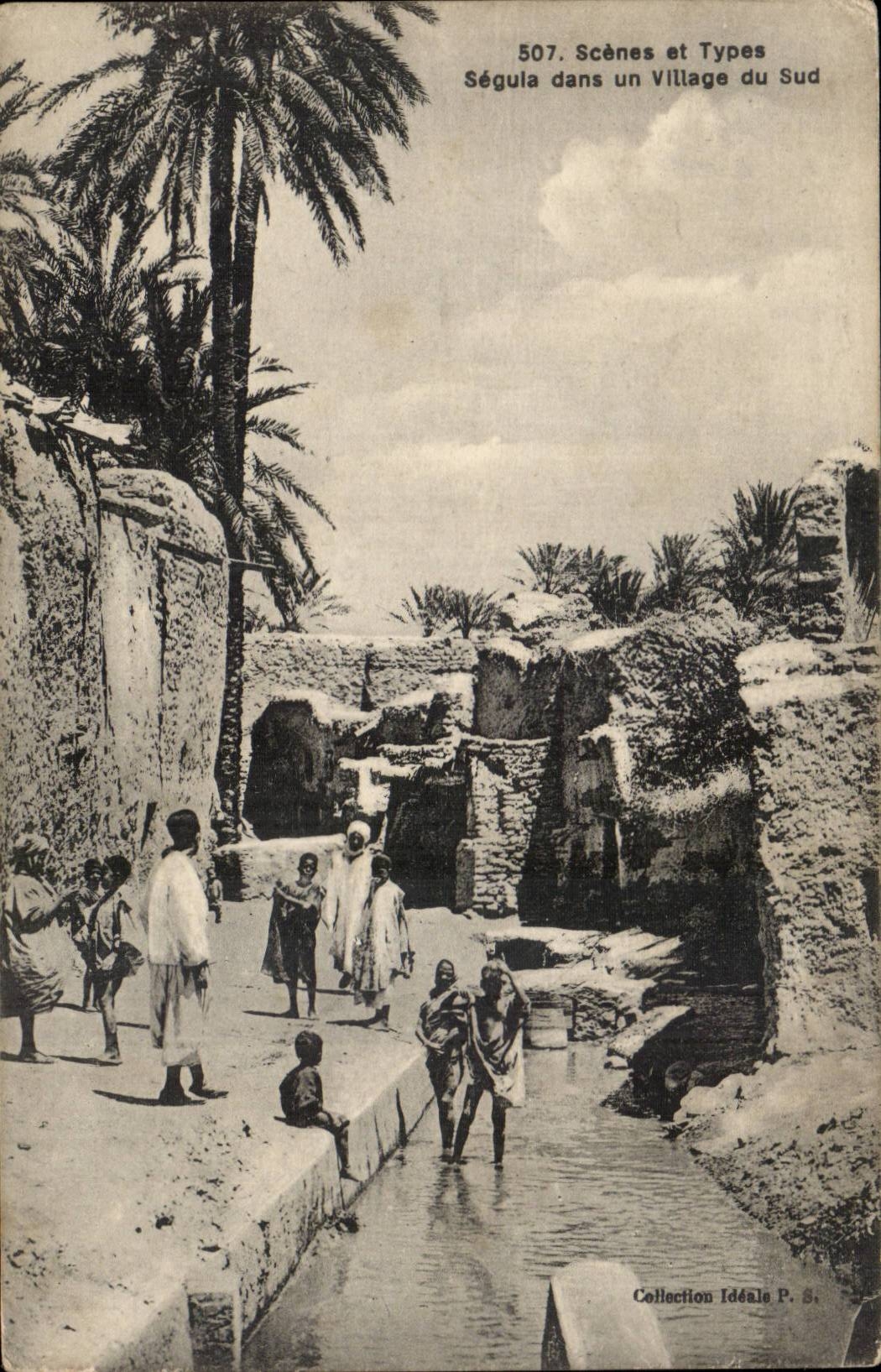 Szenen Algerien-CPA und StandardSegula in einem Dorf vom Sud (Kinder)