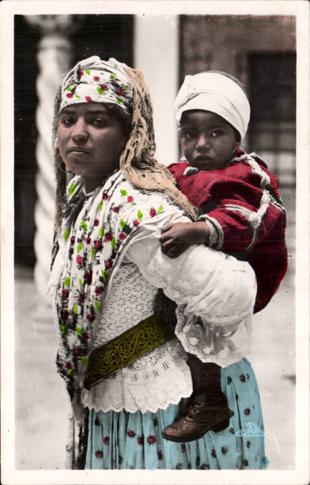 Szenen Algerien-CPA und maurische Arten und sein/Kind