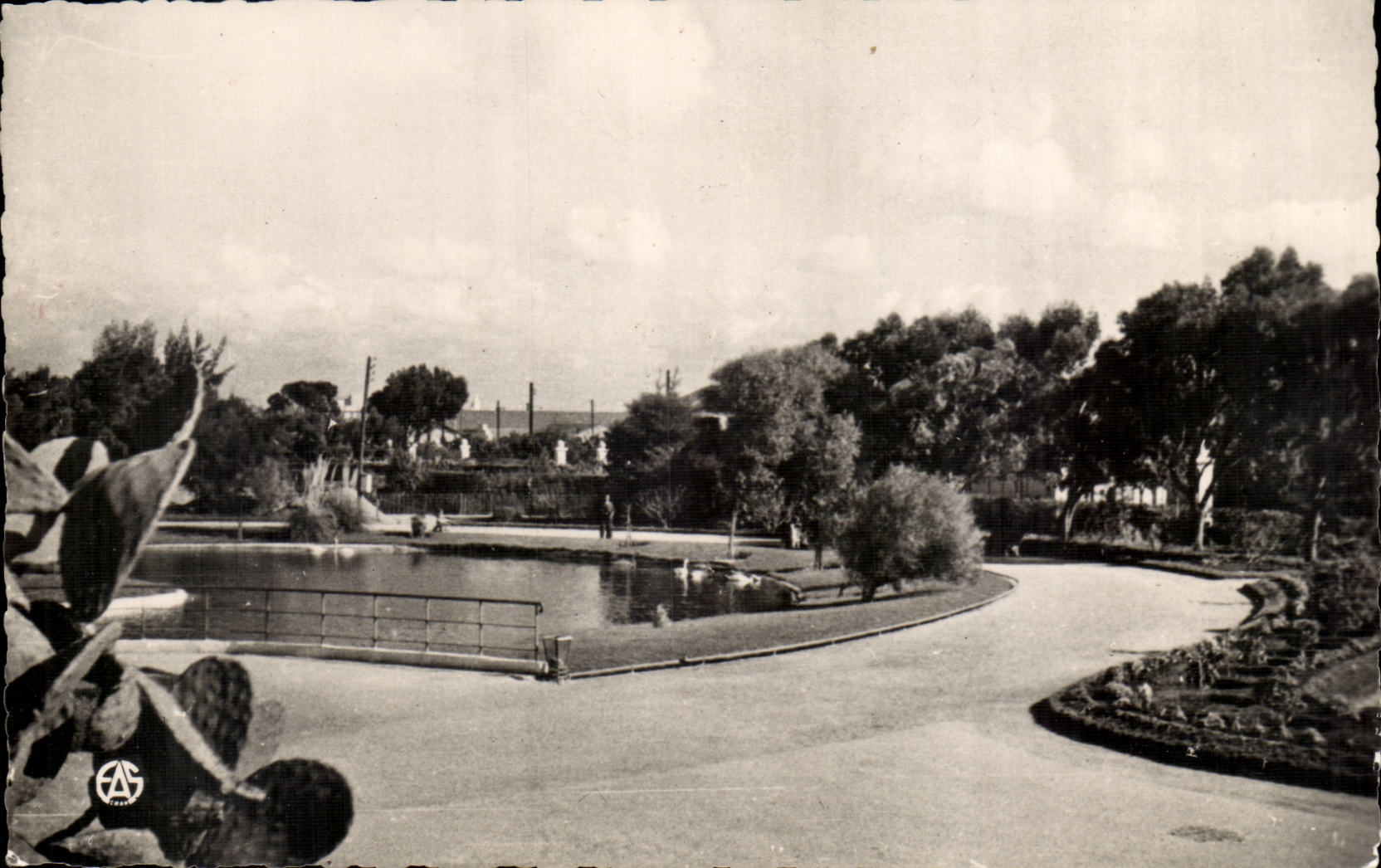 Algeria Oran CPA a corner of the municipal park
