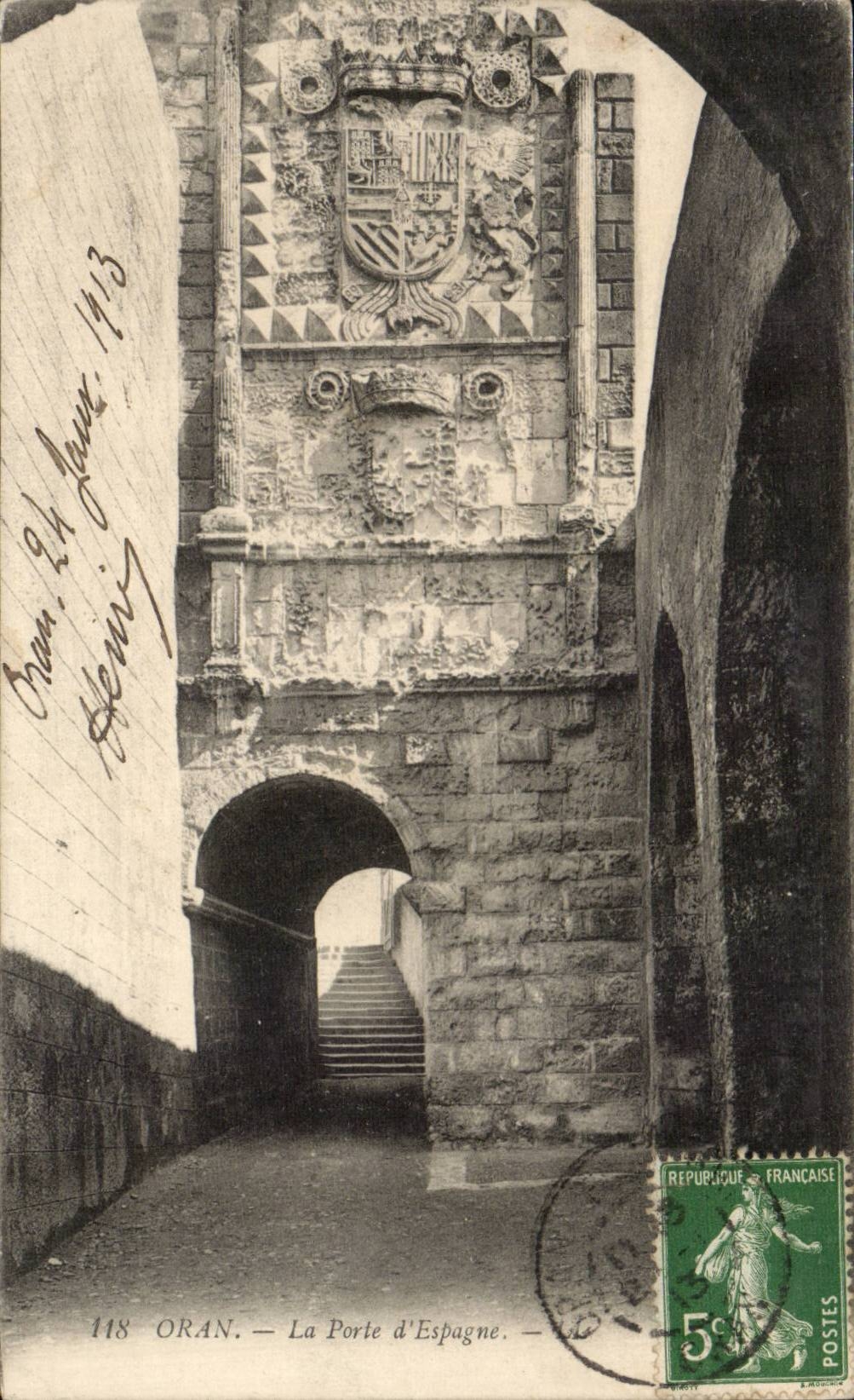 Algeria Oran CPA the door of Spain