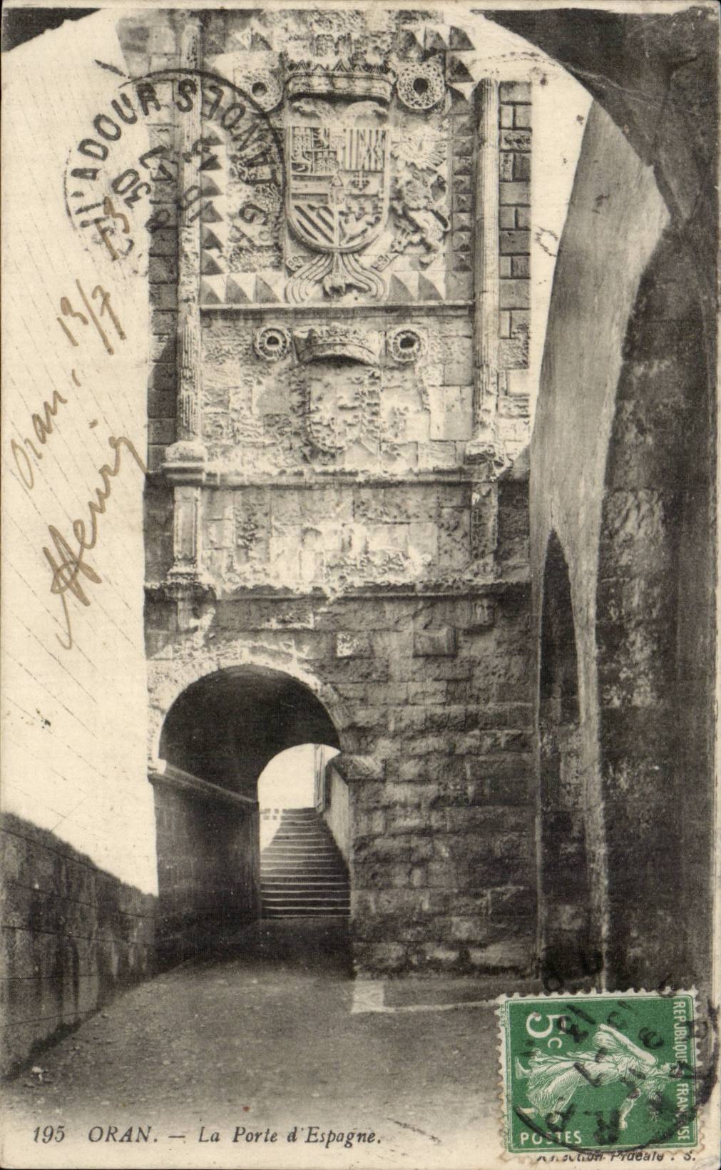 Algeria Oran CPA the door of Spain