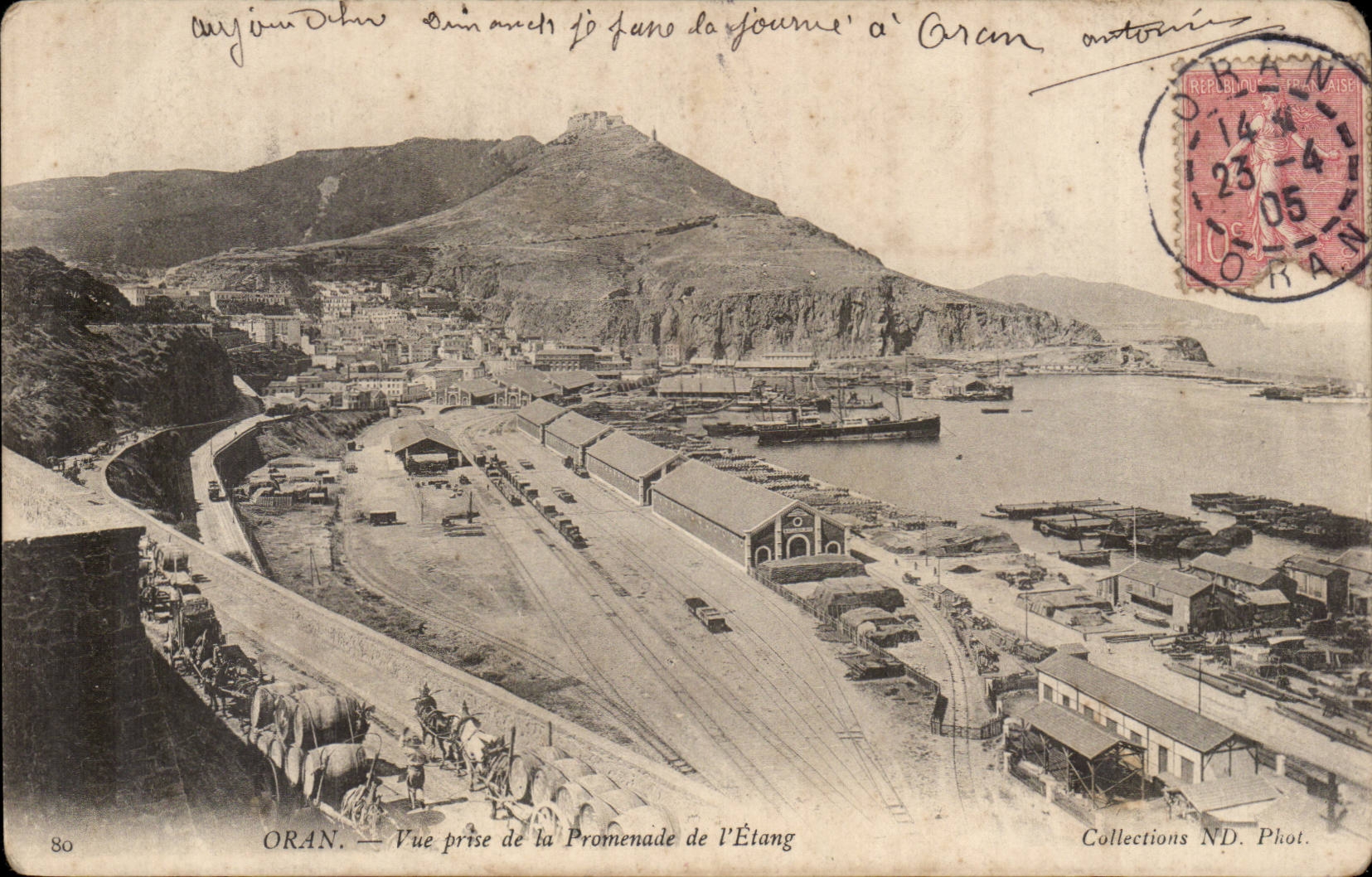 Algeria Oran CPA Seen from of the walk of the pond