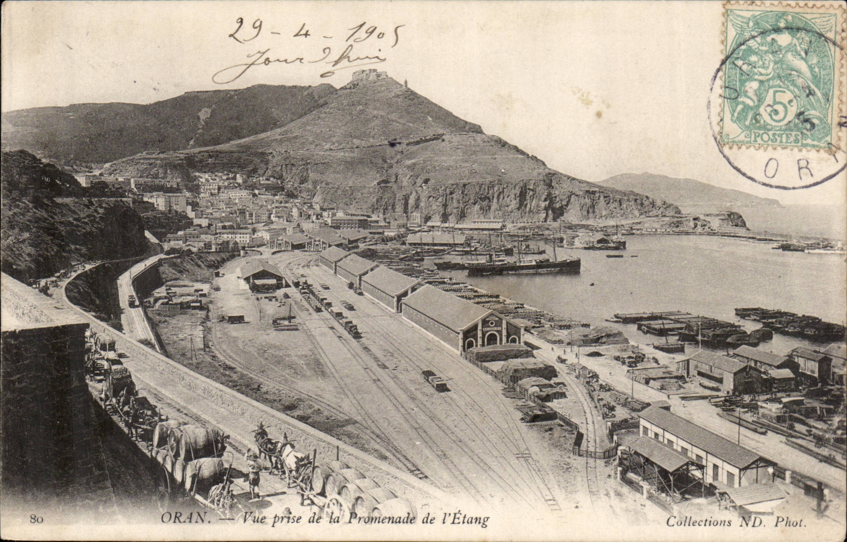 Algeria Oran CPA Seen from of the walk of the pond