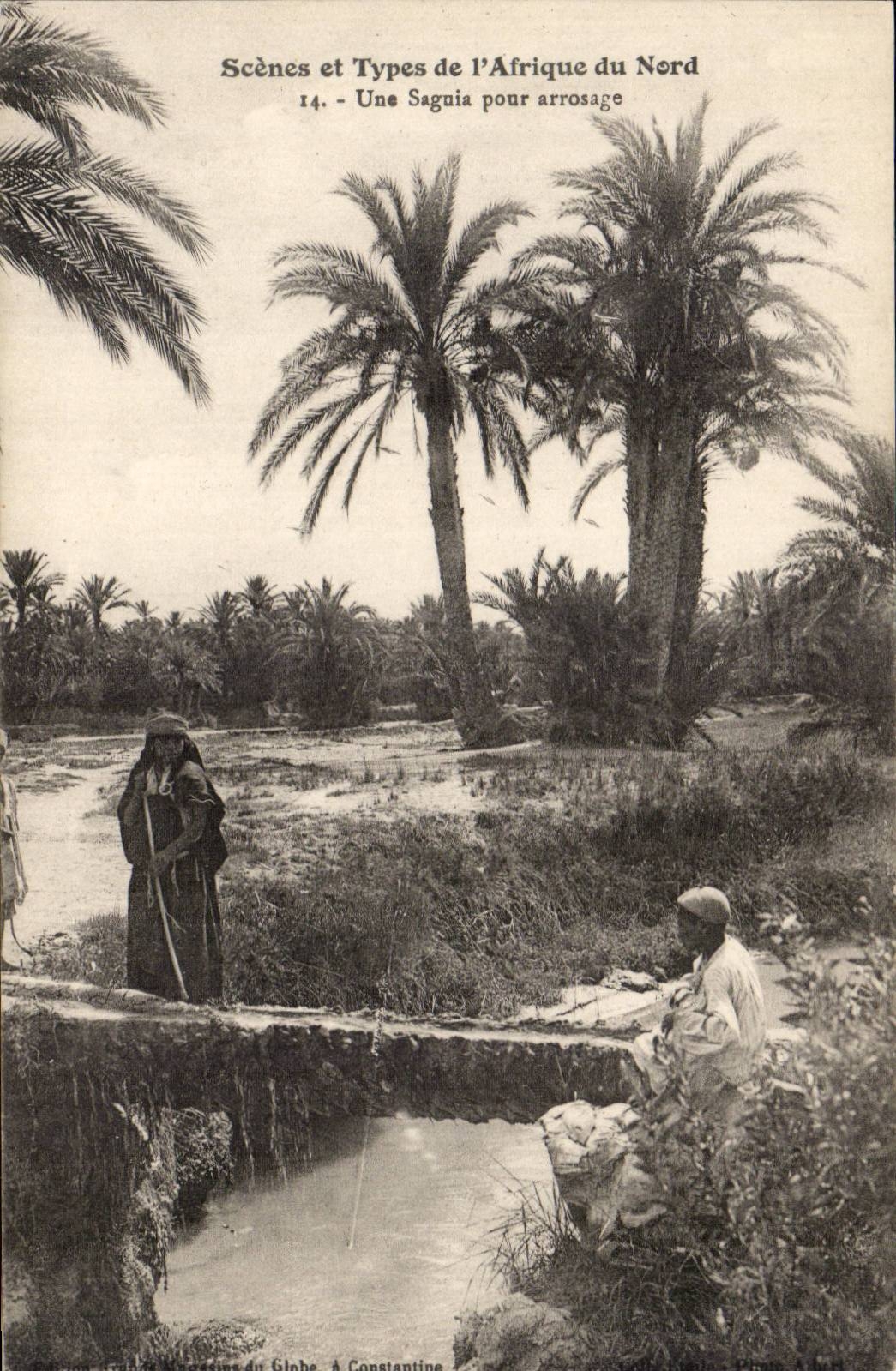 Szenen und Standards Saguia Algerien-CPA fur die Bewasserung