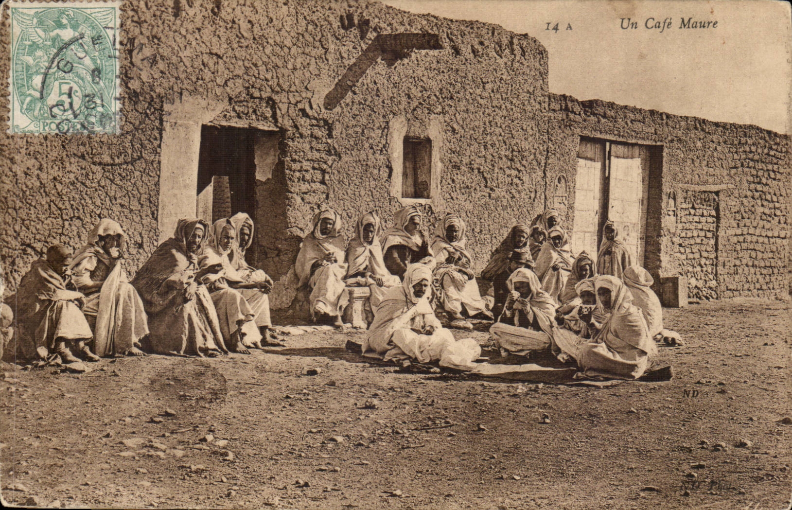 Szenen und Standards Algerien-CPA die ein Kaffee festmachen