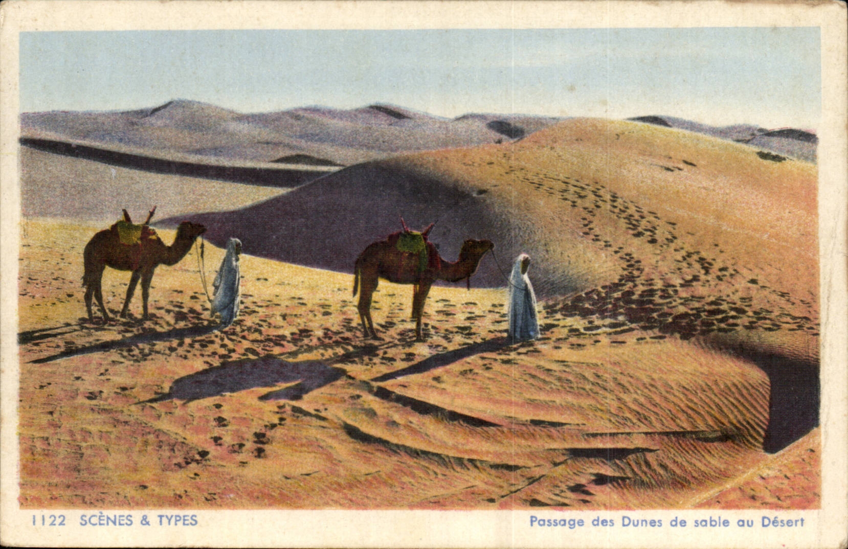 Szenen Algerien-CPA und Standarddurchgang der Sanddunen zur Wuste