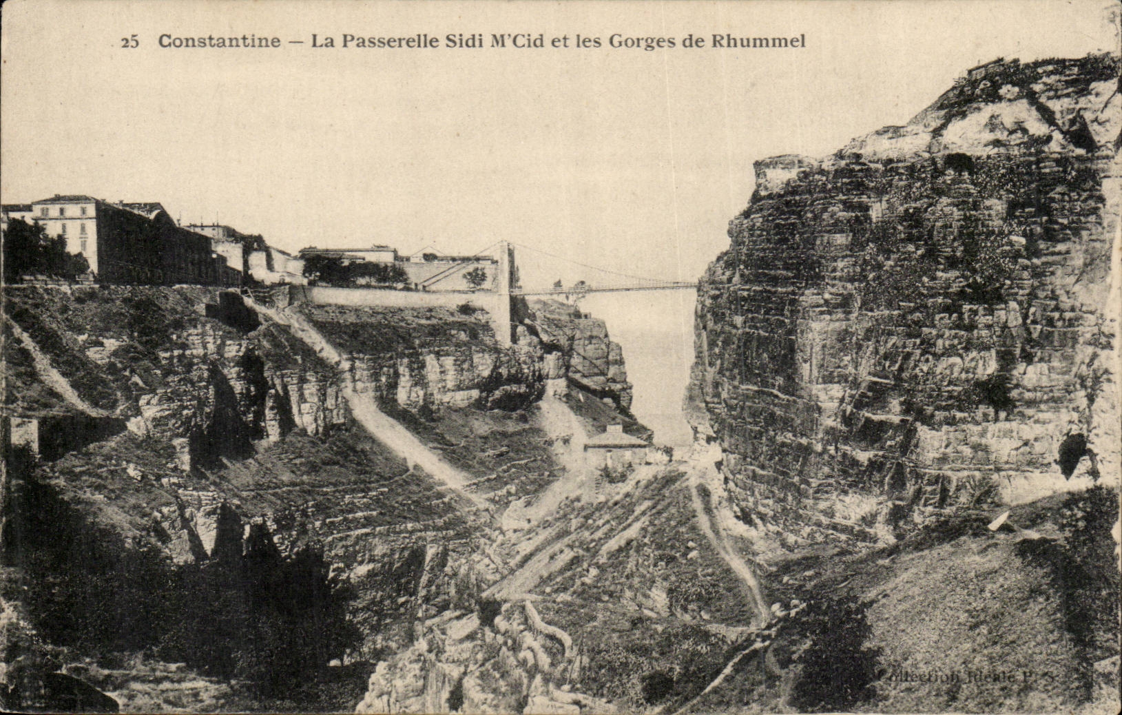 Algerien Constantine CPA der Steg Sidi Herr Cid und Kehlen von Rhimmel