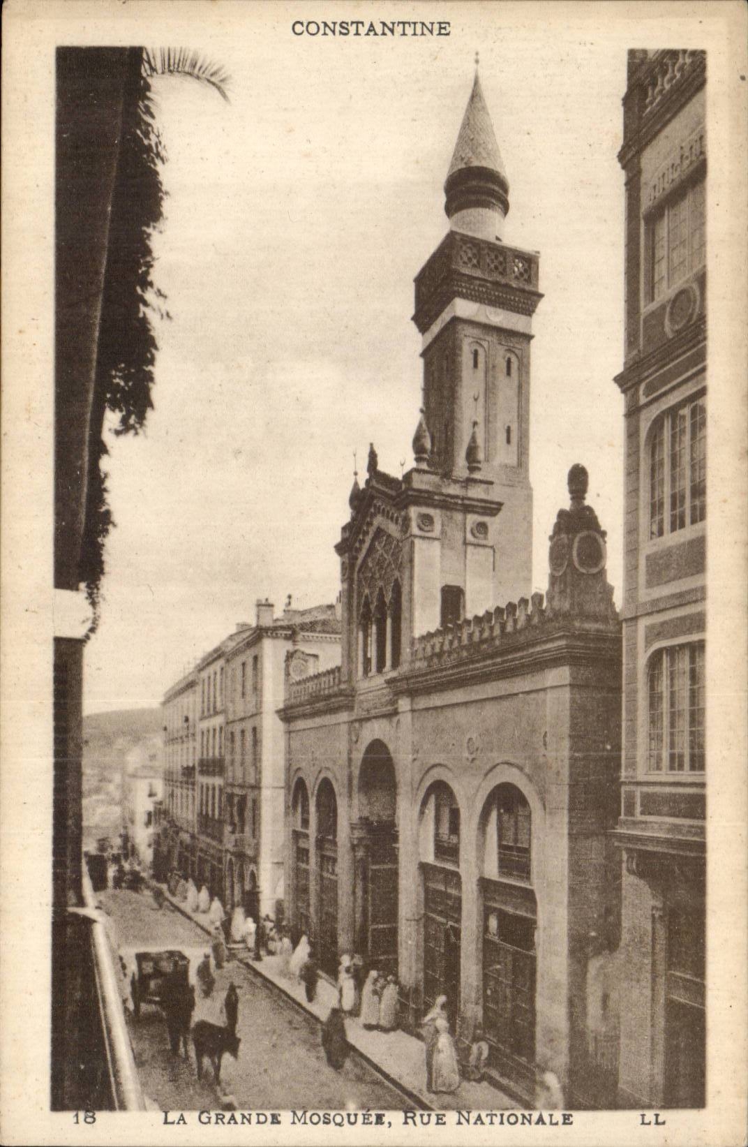 Algerien Constantine CPA die grosse Moscheestaatsangehoriger Strasse