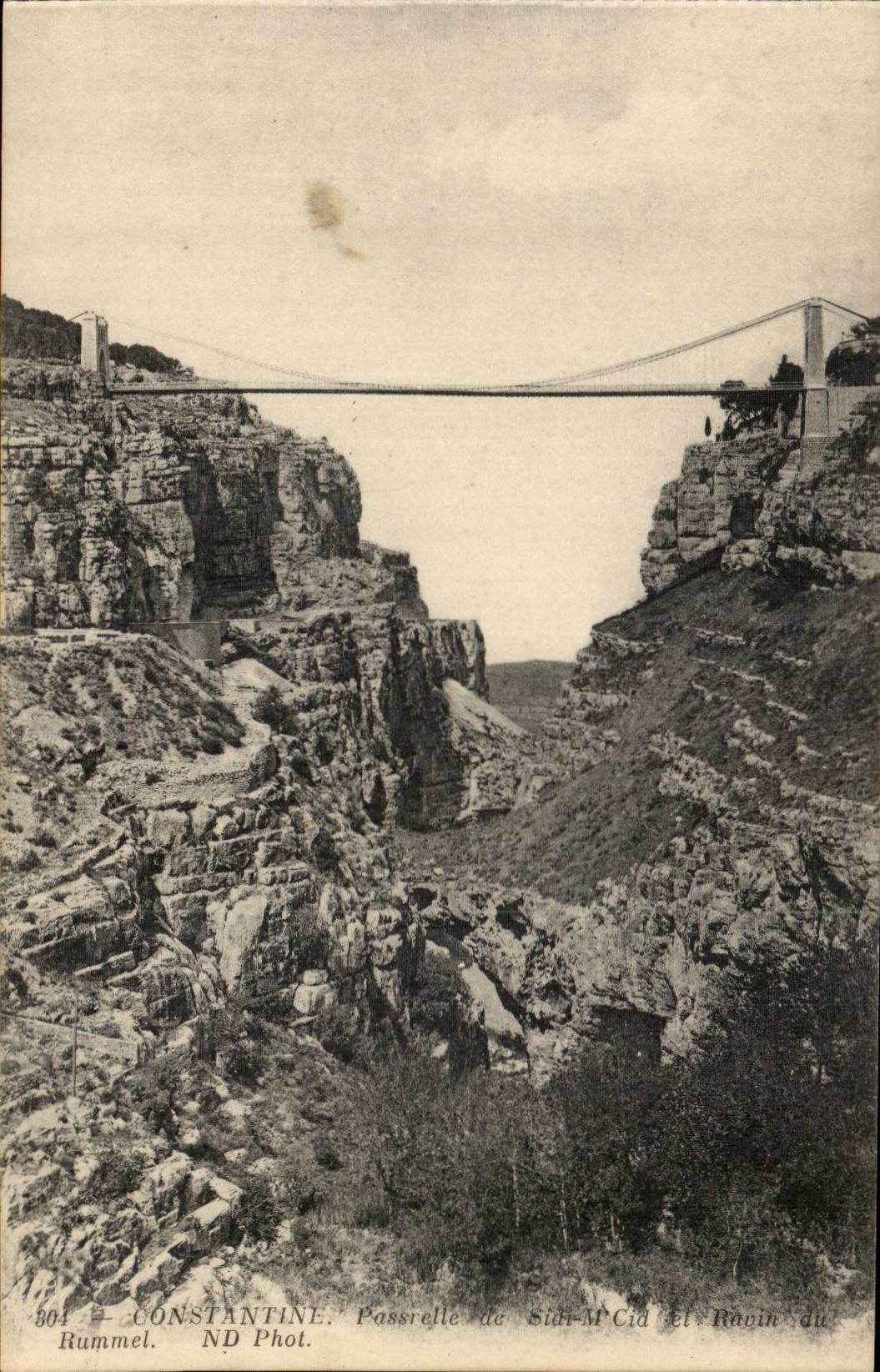 Steg Algerien-Constantine CPA des Sidi Herrn Cid und Schlucht von Rhummel