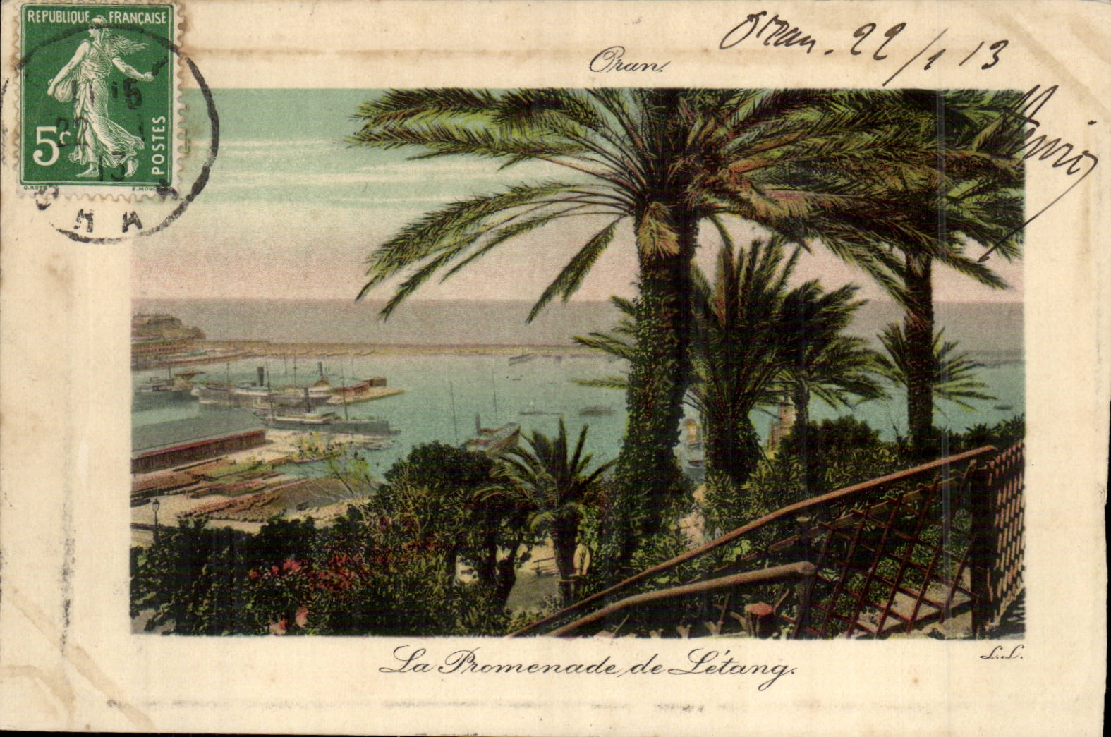 Algeria Oran CPA the walk of Letang