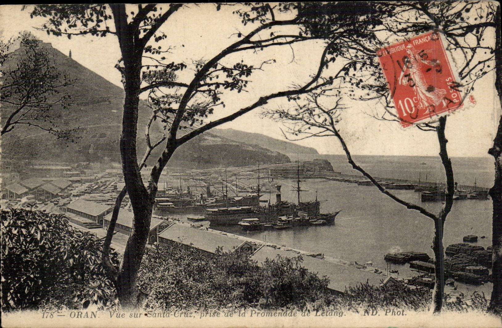 Algeria Oran CPA Seen on Santa CRuz taken of the walk of Letang