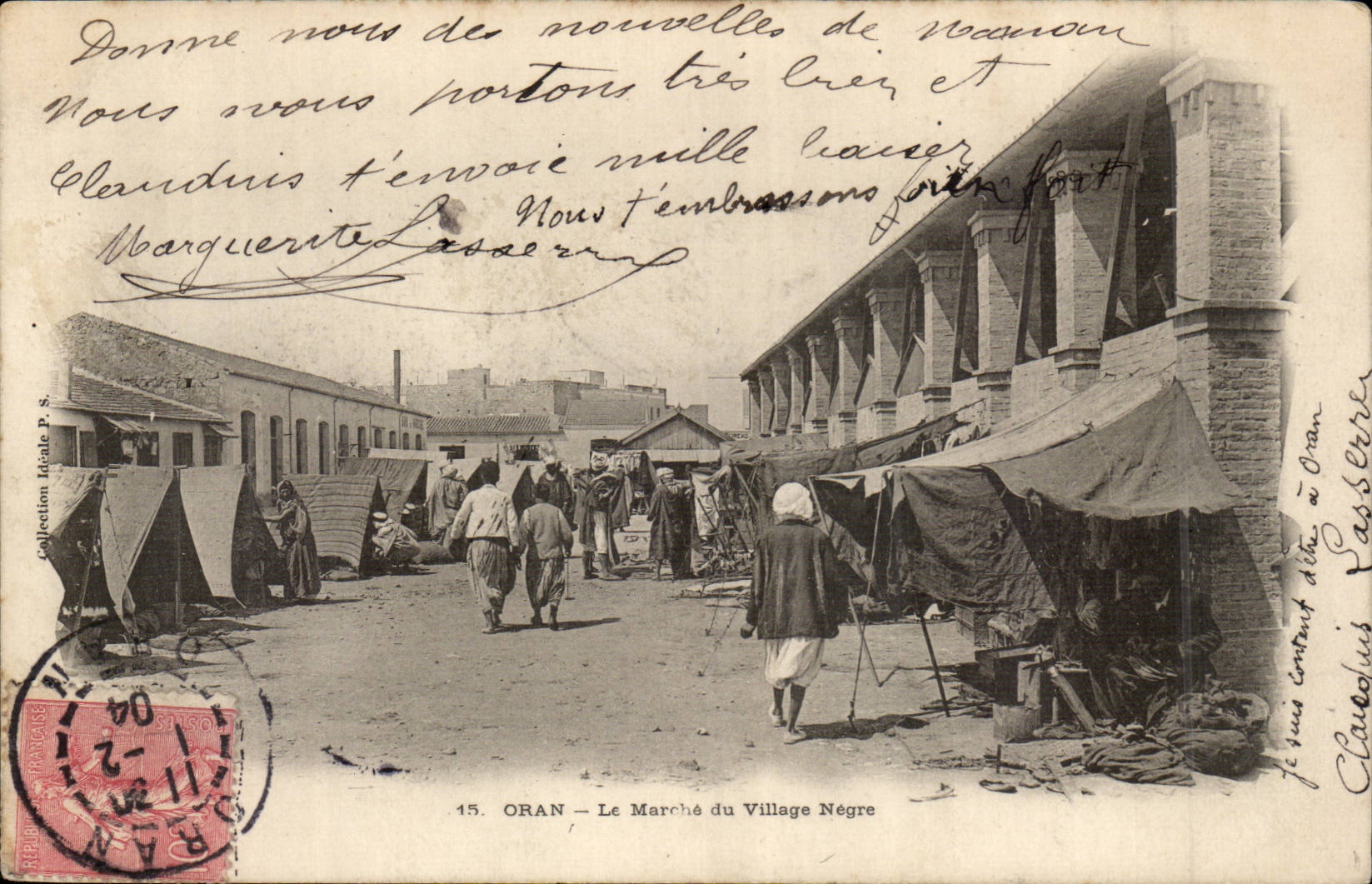 Algeria Oran CPA Market of the negro village