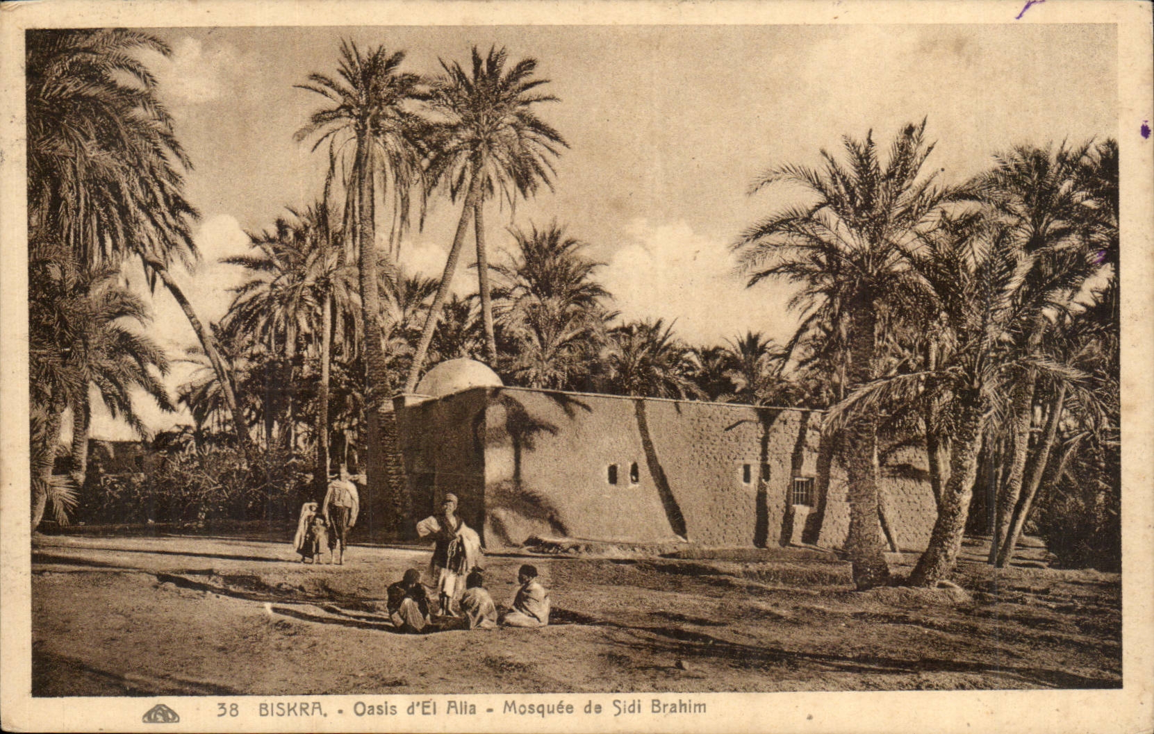 Algeria CPA Biskra Oasis of El Alla Mosque of Sidi Brahim