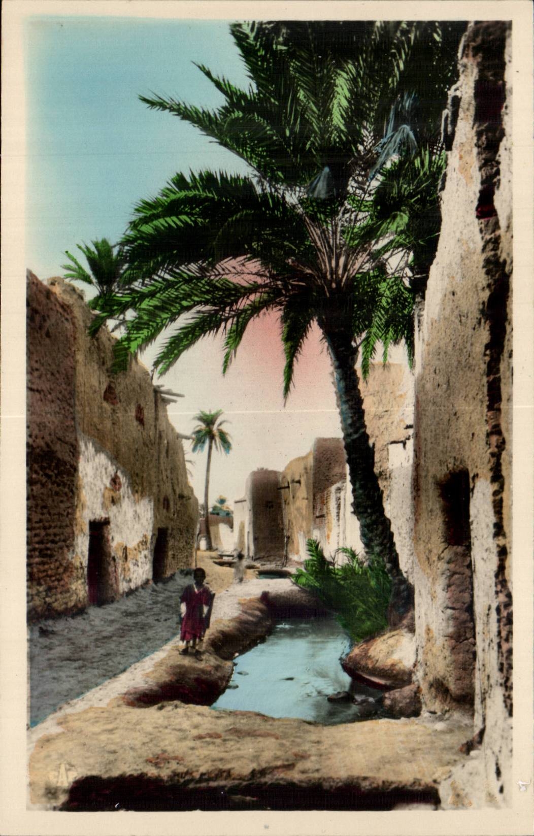 Constantine-- Algerien-- Algerien-- Afrika-- Afrika-- Biskra - Biskra alter Mann - eine Strasse von Bab Darb - CPA