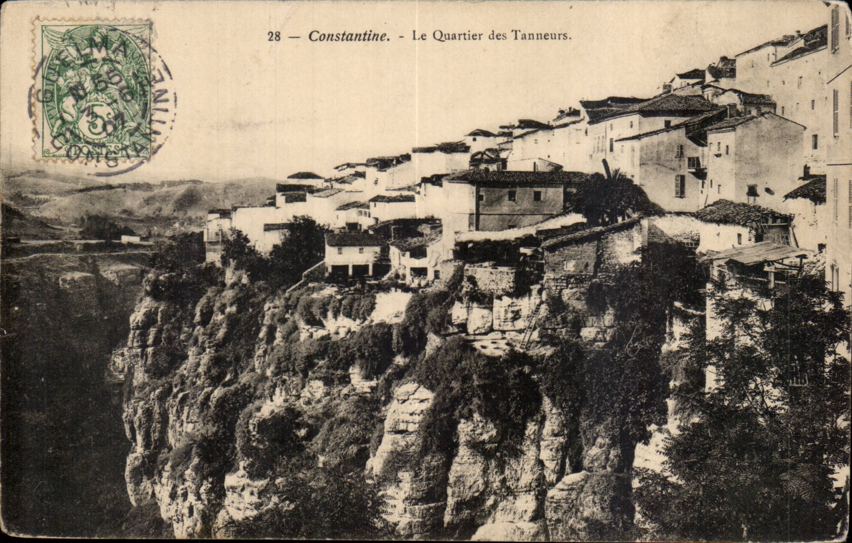 Constantine - Algerien - Afrika - der Bezirk der Tanners - Gerberei - ledernes Kraftpapier - CPA