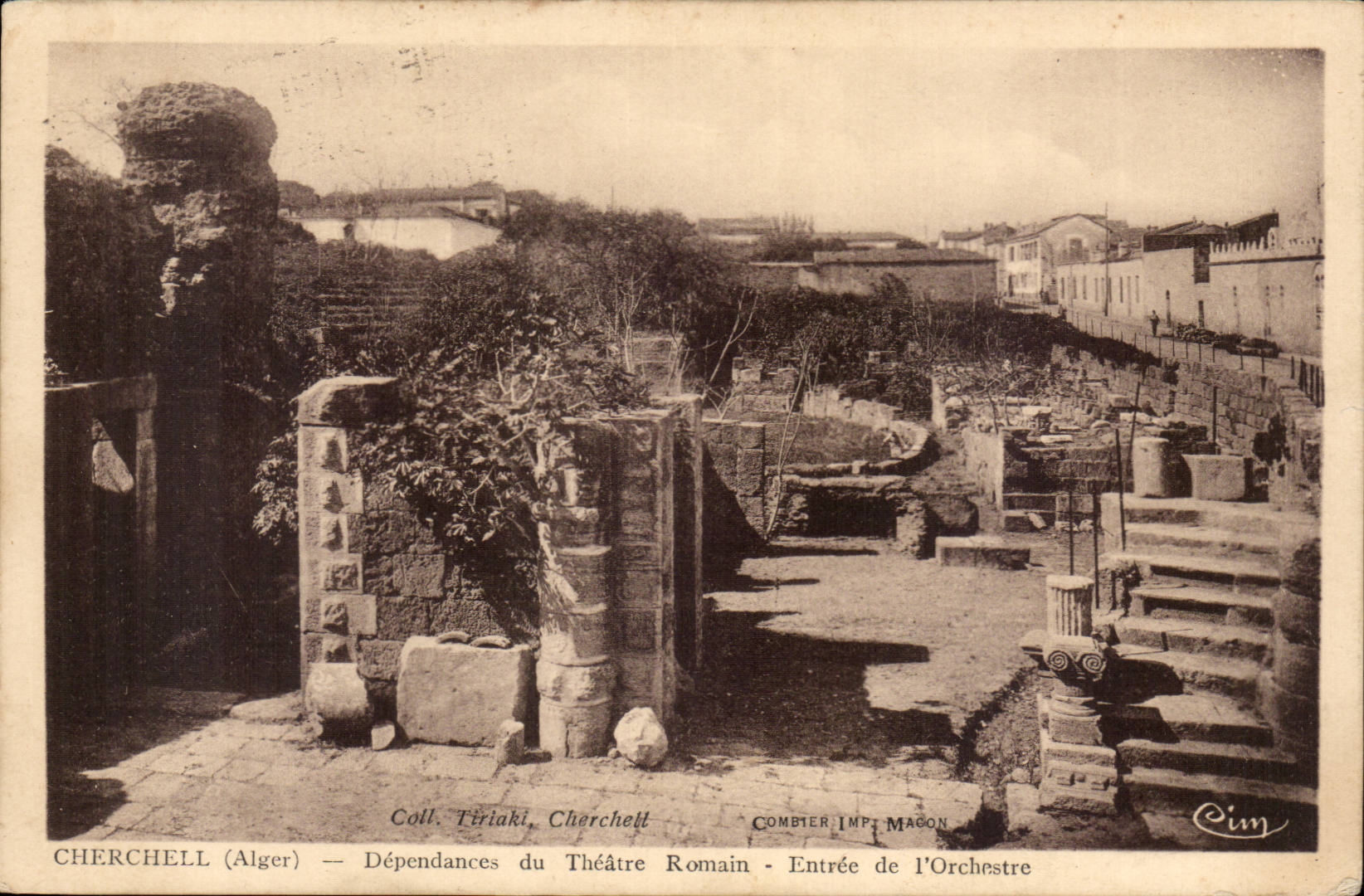 Algeria CPA Cherchell Dependances of the Roman theater Entrance of the orchestra