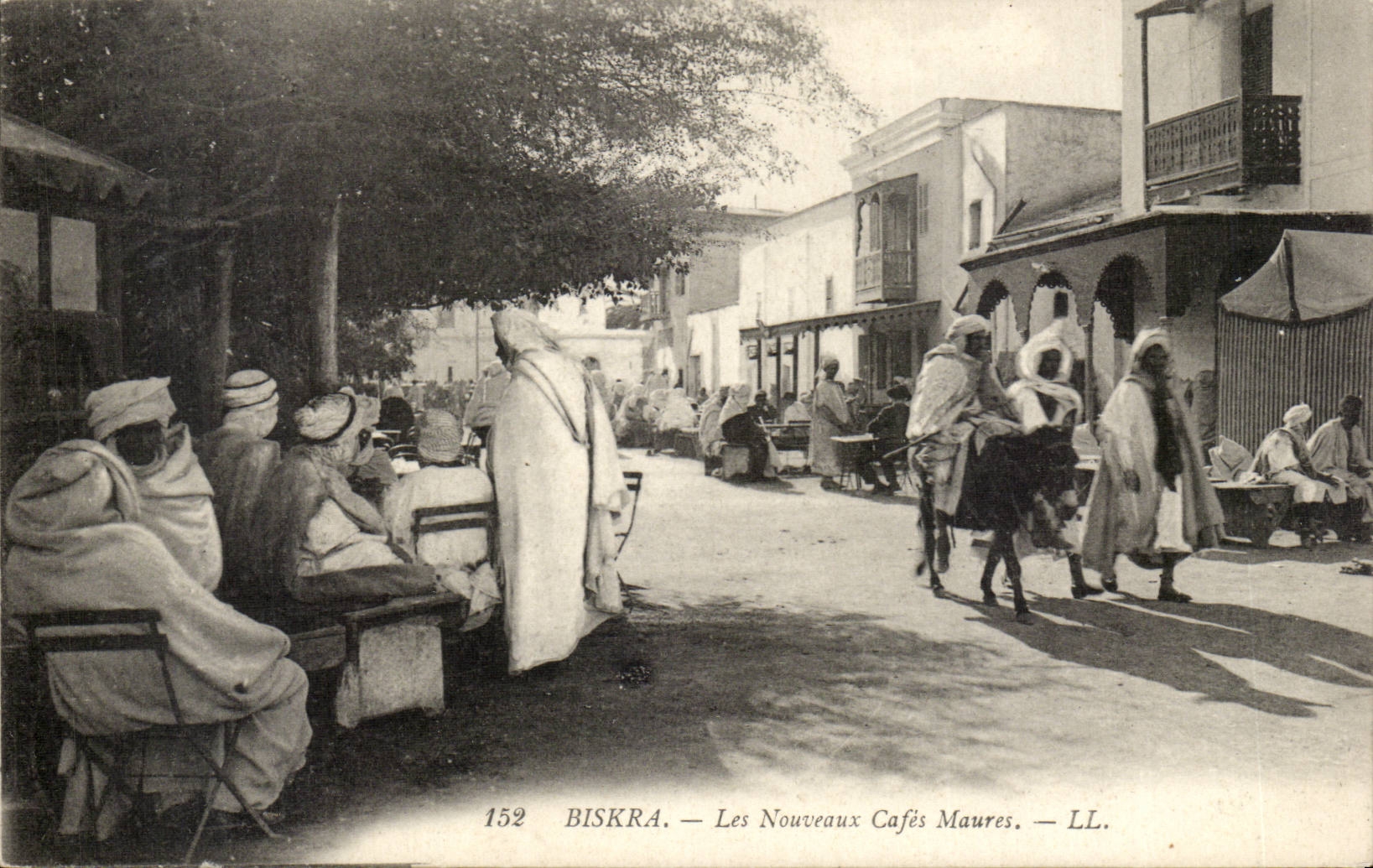 Algeria Biskra Constantine CPA the new coffees Moors