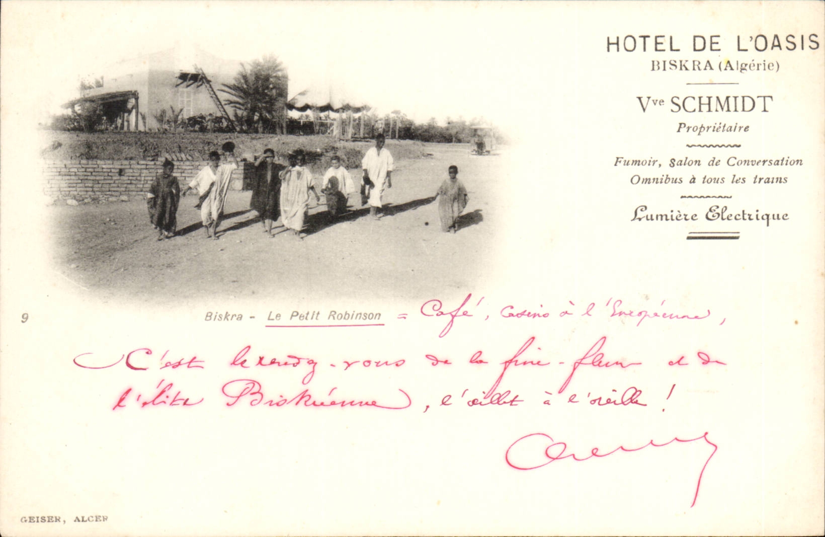 Kleiner Robinson Schmidt Inhaber Algerien-Biskra Constantine CPA