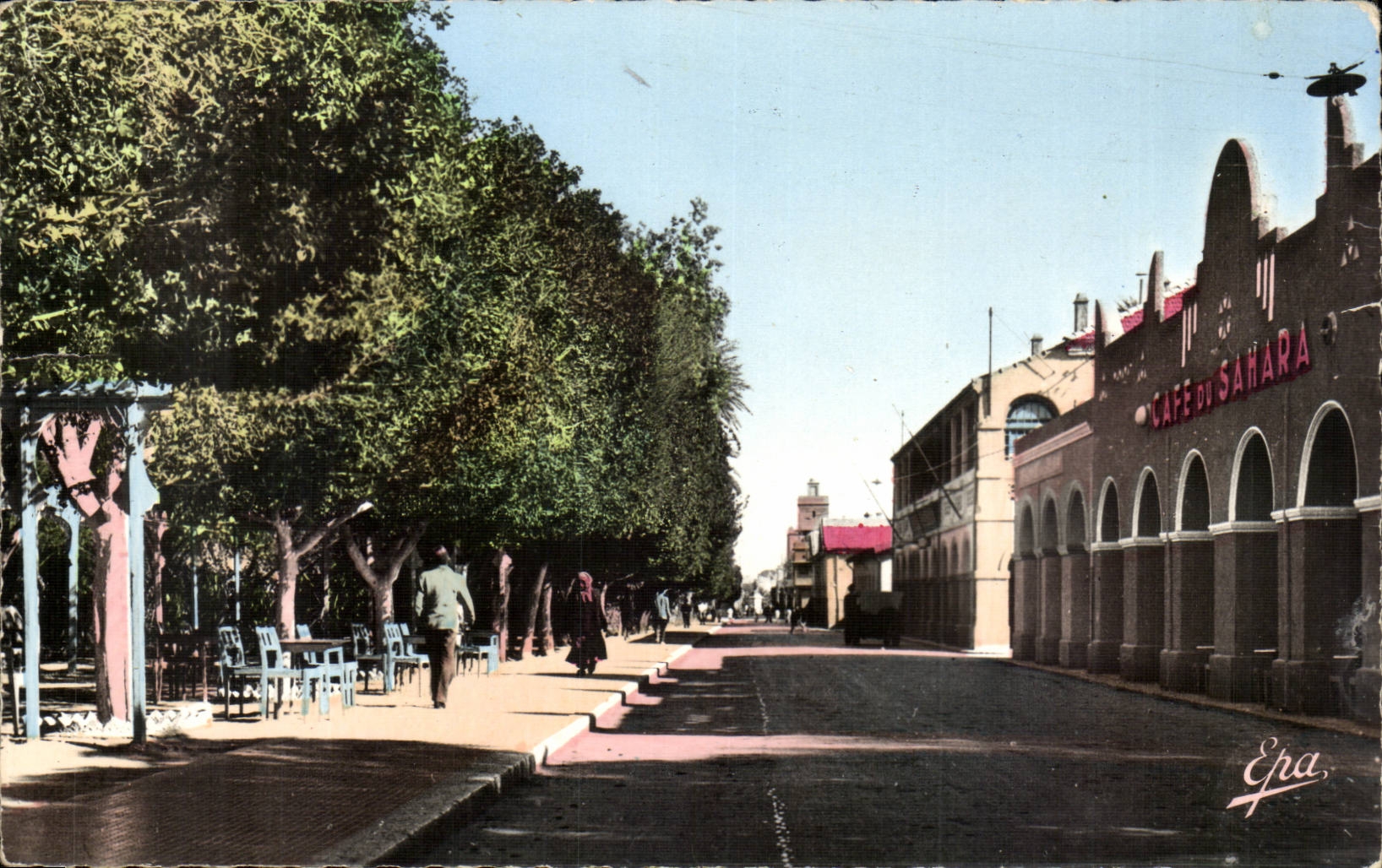 Algeria Biskra Constantine CPA Coffee and hotel of the Sahara
