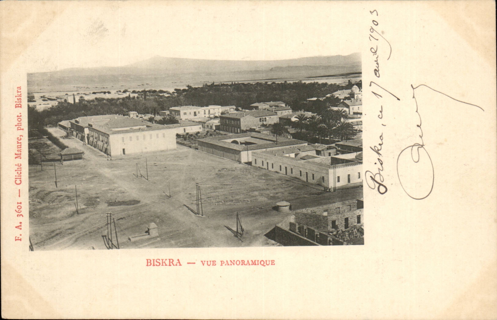 Algeria CPA Biskra Constantine Panoramic View
