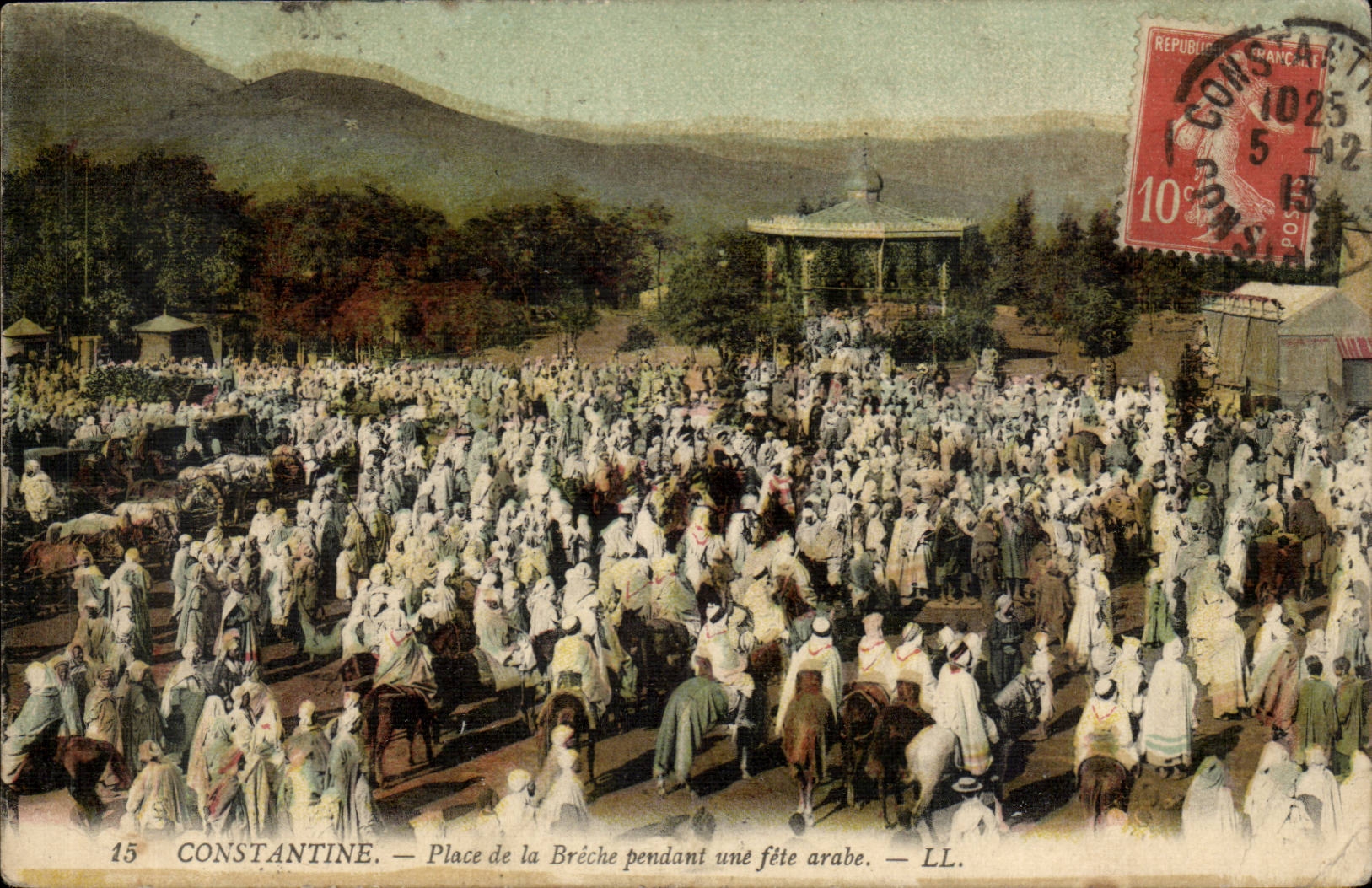 Algeria CPA Biskra Constantine Places Breach during an Arab festival