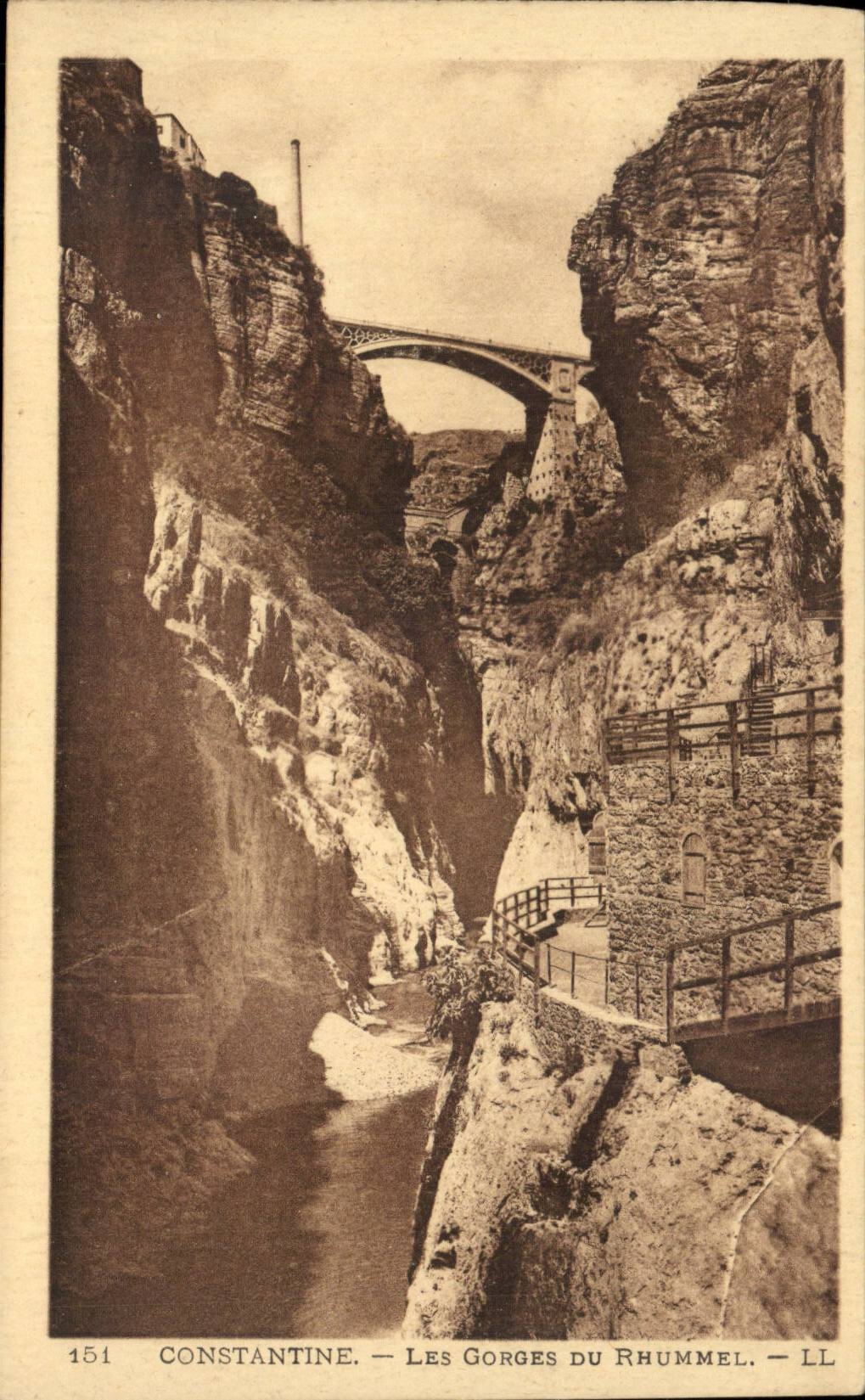 Algeria Constantine CPA throats of Rhummel