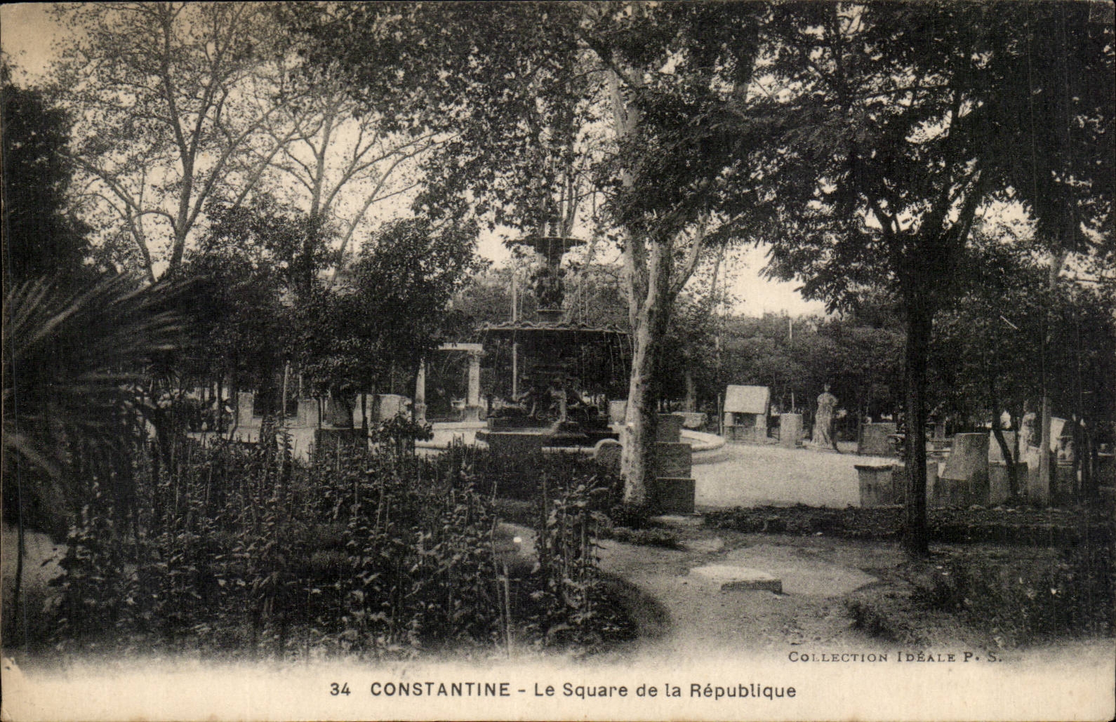 Algerien Constantine CPA der allgemeine Garten der Republik