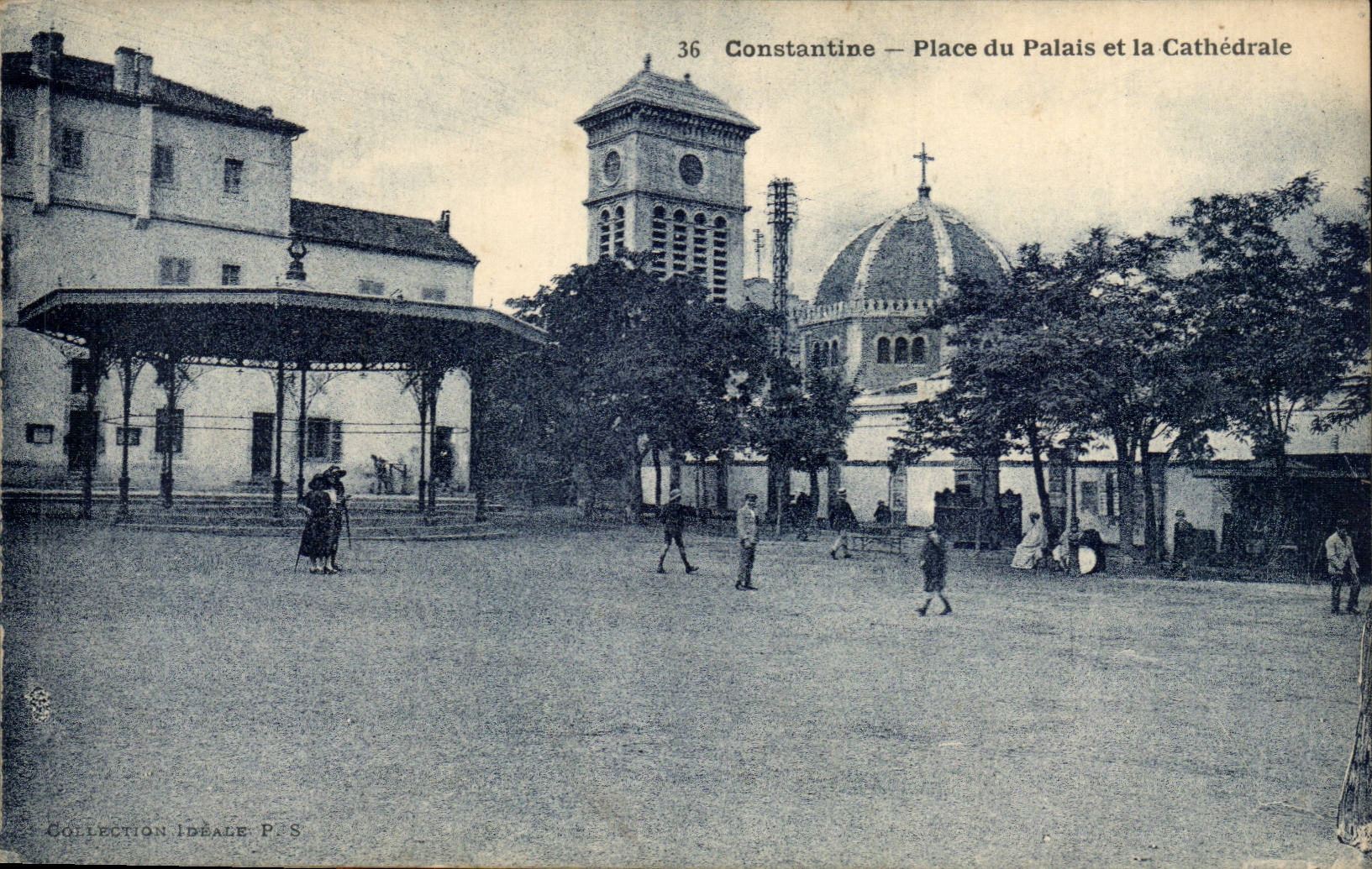 Algerien Constantine CPA setzt Gaumen und die Kathedrale