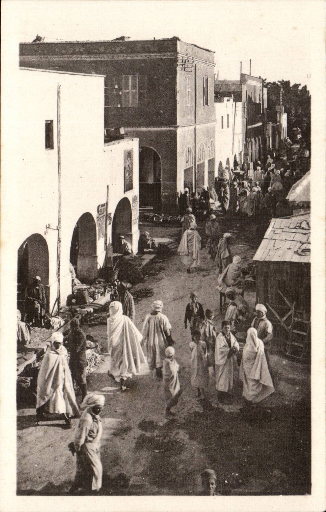 Algerien Constantine CPA Biskra eine Ecke des Marktes