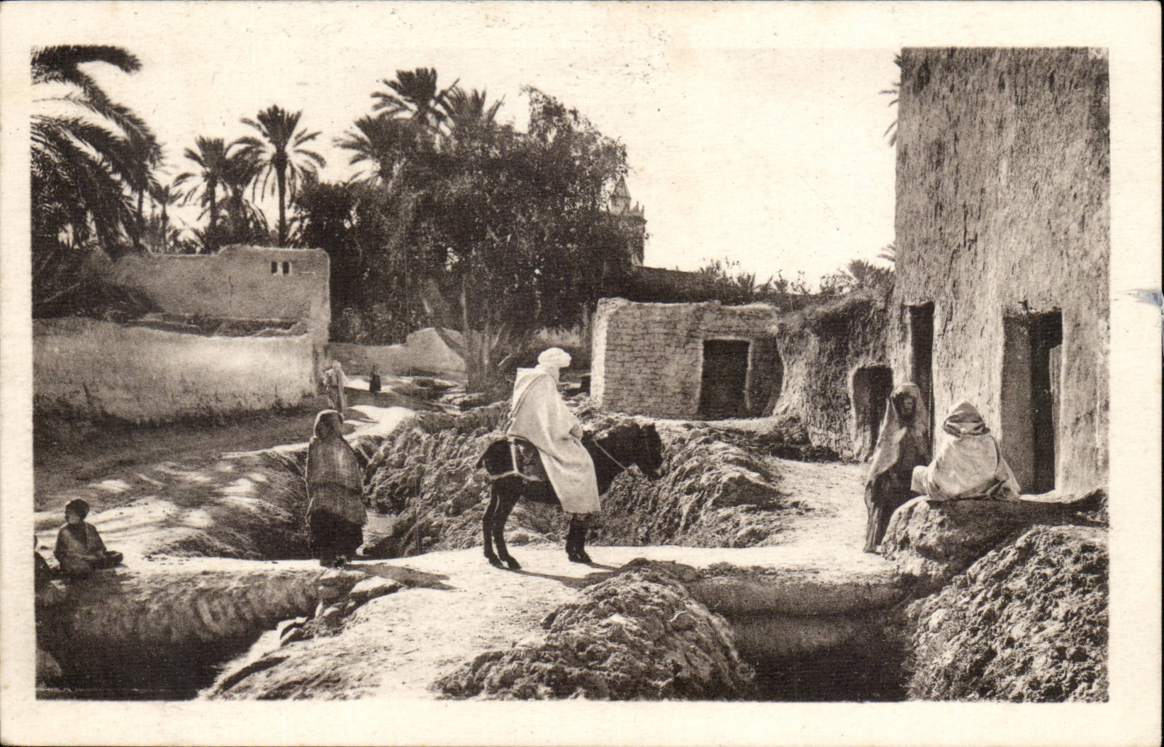 Algerien Constantine CPA Biskra eine Strasse (Eselsesel)