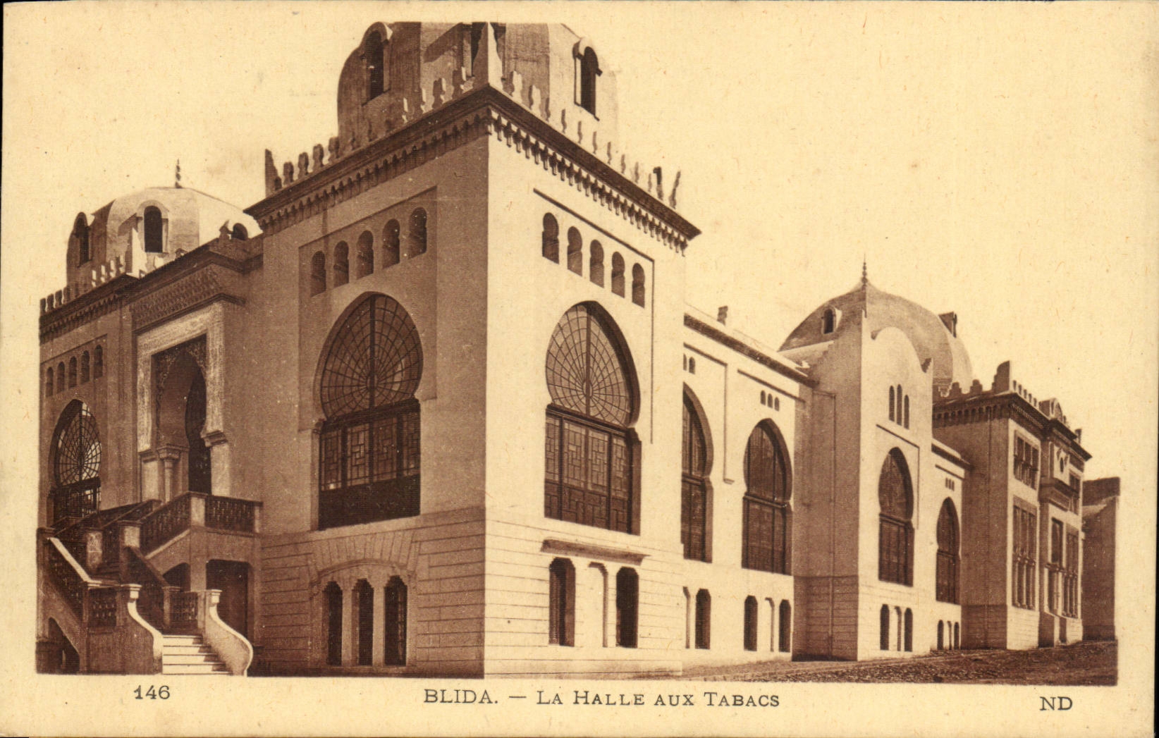 Algeria CPA Blida the market with the tobaccos