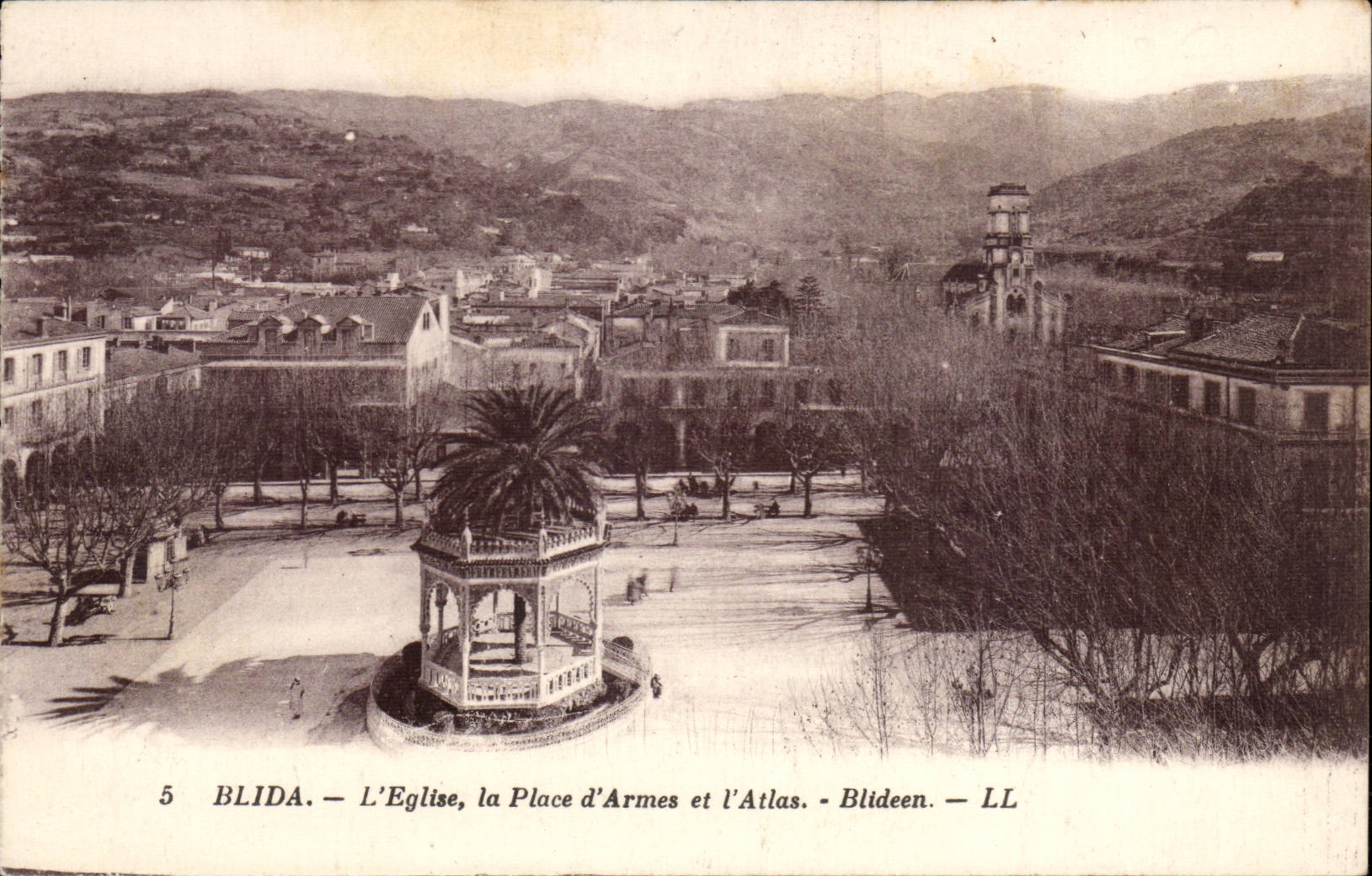 Algeria CPA Blida the church the place of weapons and the Blideen Atlas