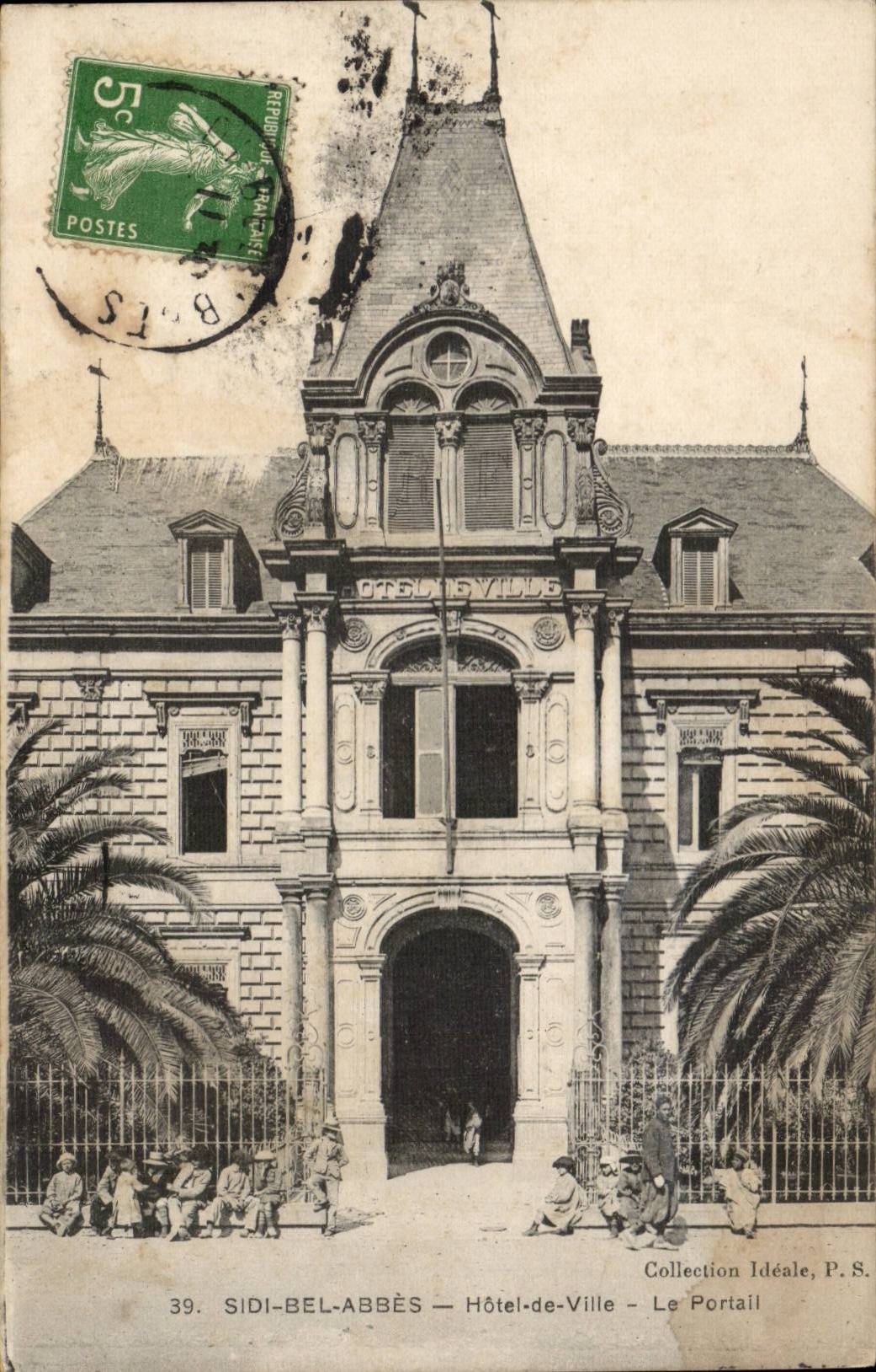 Algeria CPA Beautiful Sidi Abbas Town hall the gate