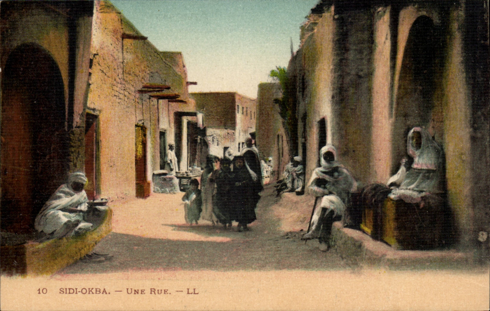 Algeria CPA Sidi Okba a street