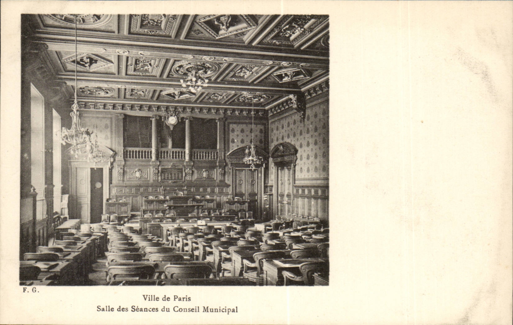 Paris CPA Hotel de ville SAlle seances du conseil municipal