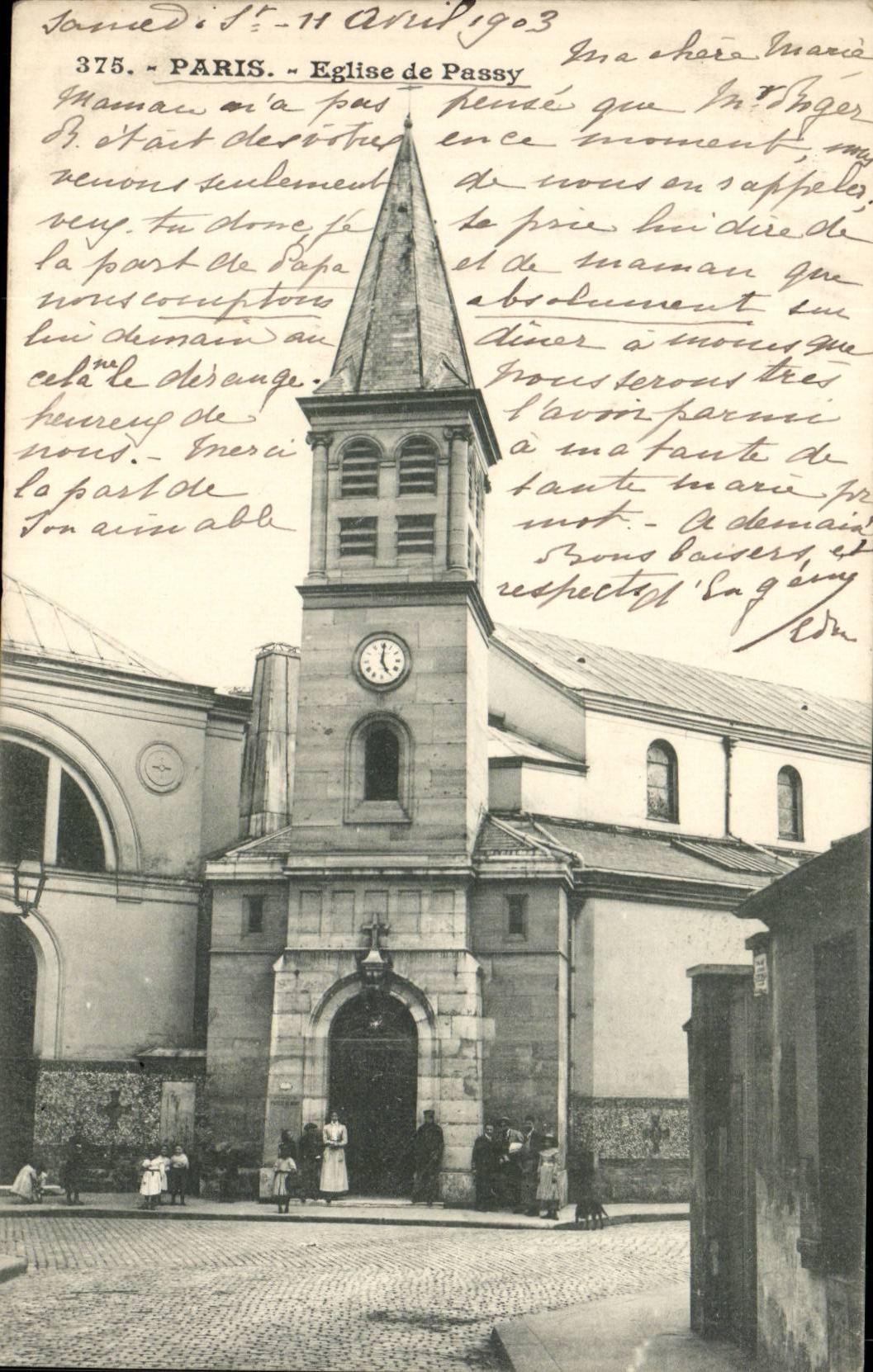 Paris CPA Eglise de Passy