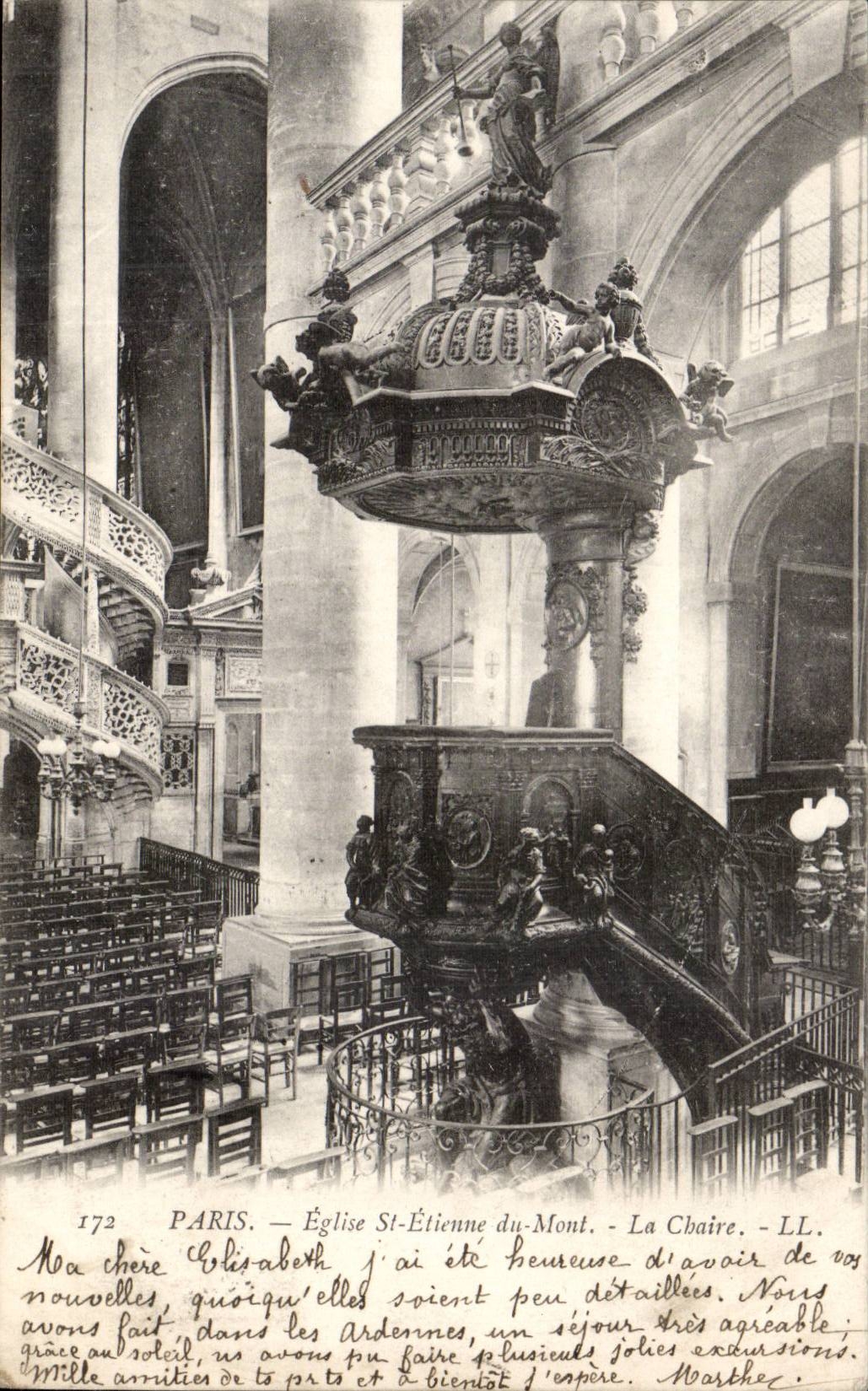 Paris CPA Eglise St Etienne du Mont La cahire