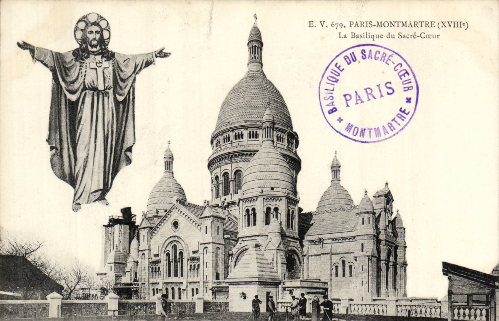 Paris CPA Montmartre la basilique du SAcre Coeur