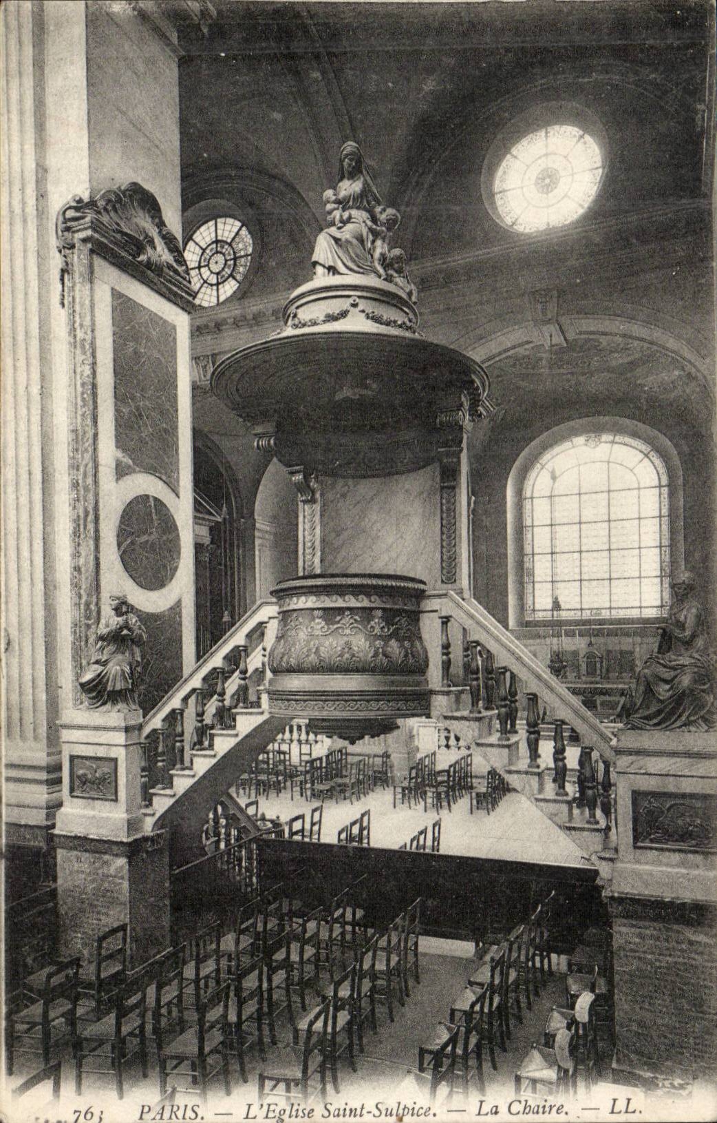 Paris CPA Church Saint Sulpice the pulpit