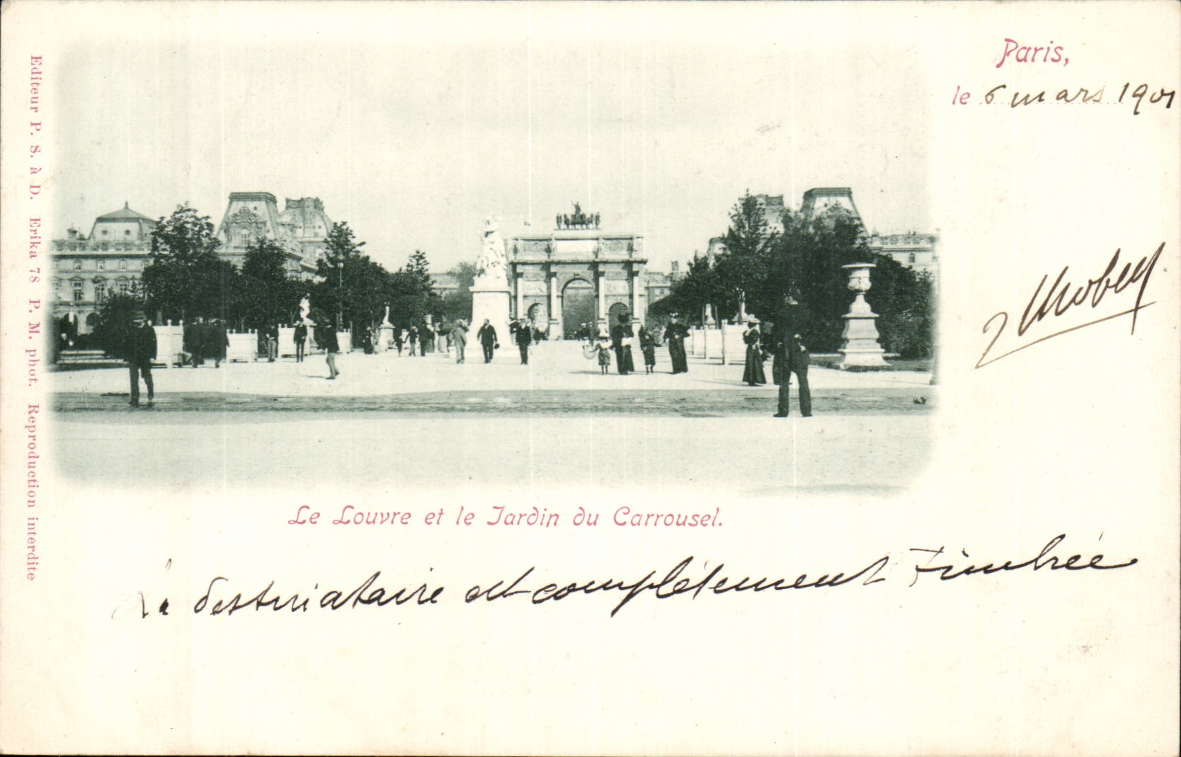 Paris CPA Le Louvre et le jardin du Carrousel