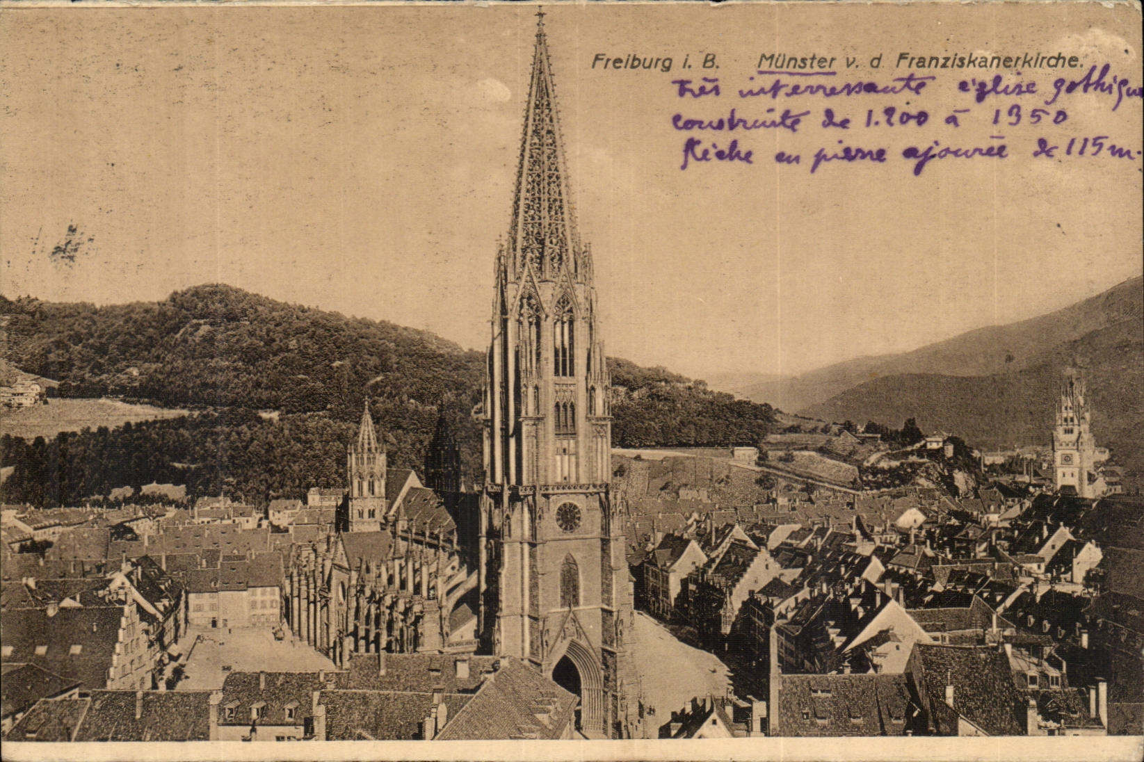 Allemagne Freiburg CPA Munster v d Franziskanerkirche