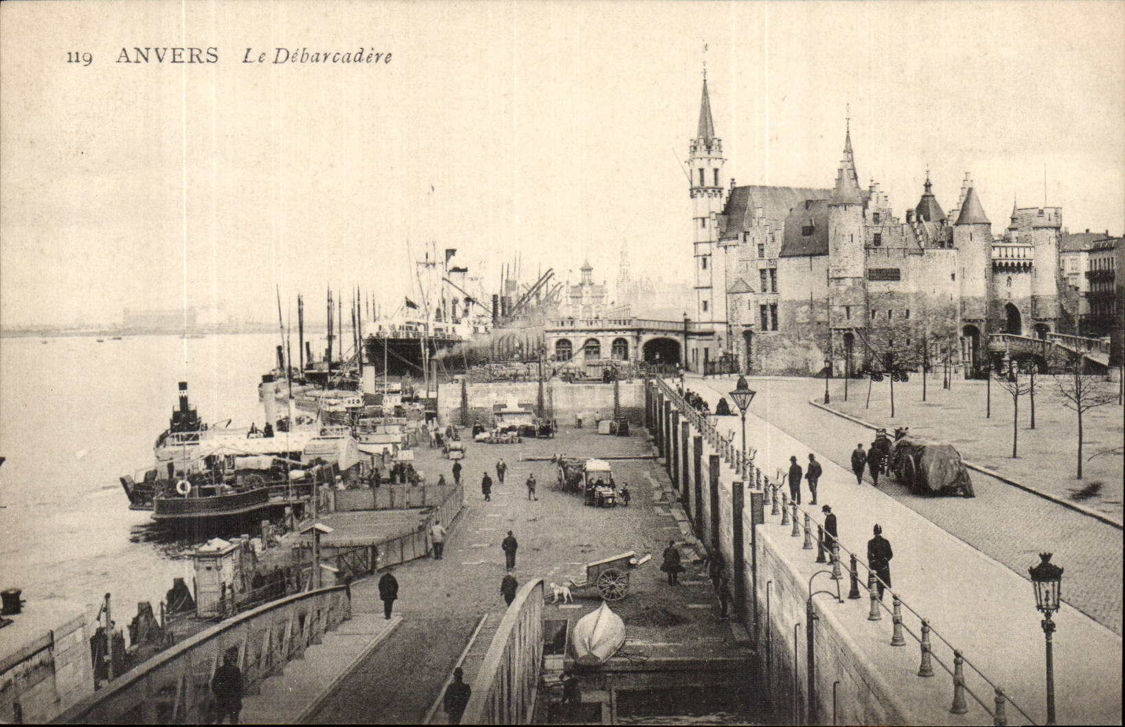 Belgie Belgien Antwerpen CPA das Entleerungsdock