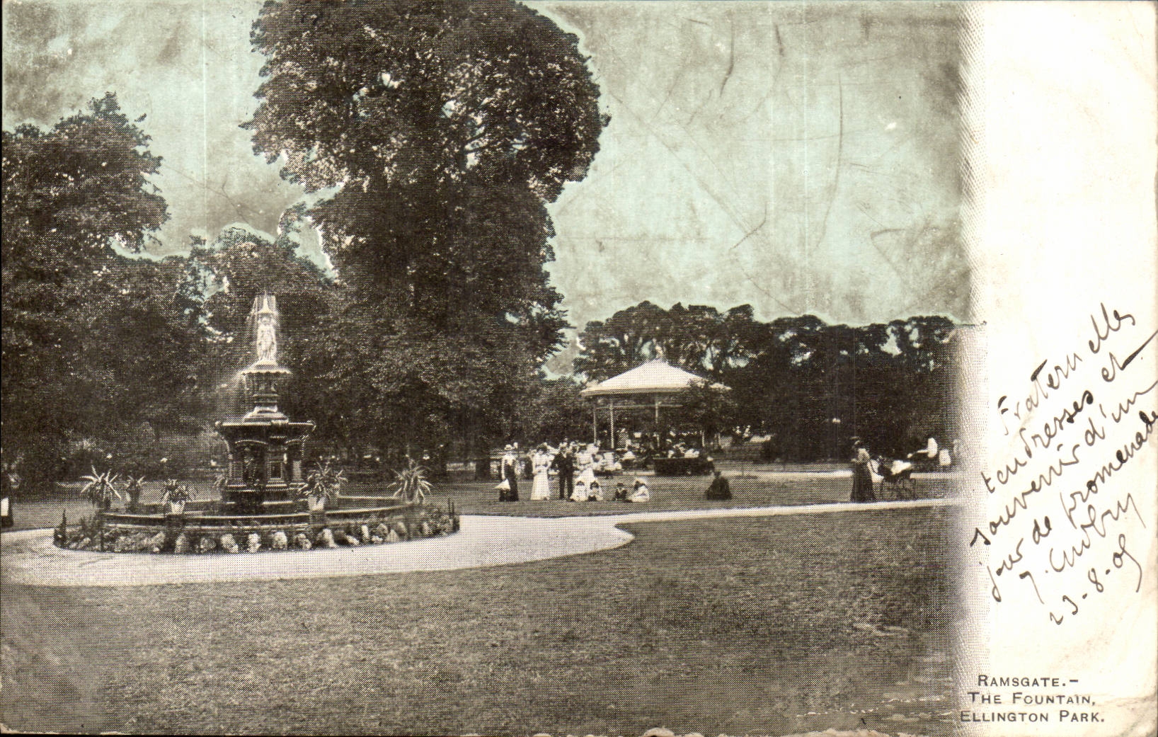 Das Vereinigte Konigreich CPA Ramsgate der Brunnen Ellington Park