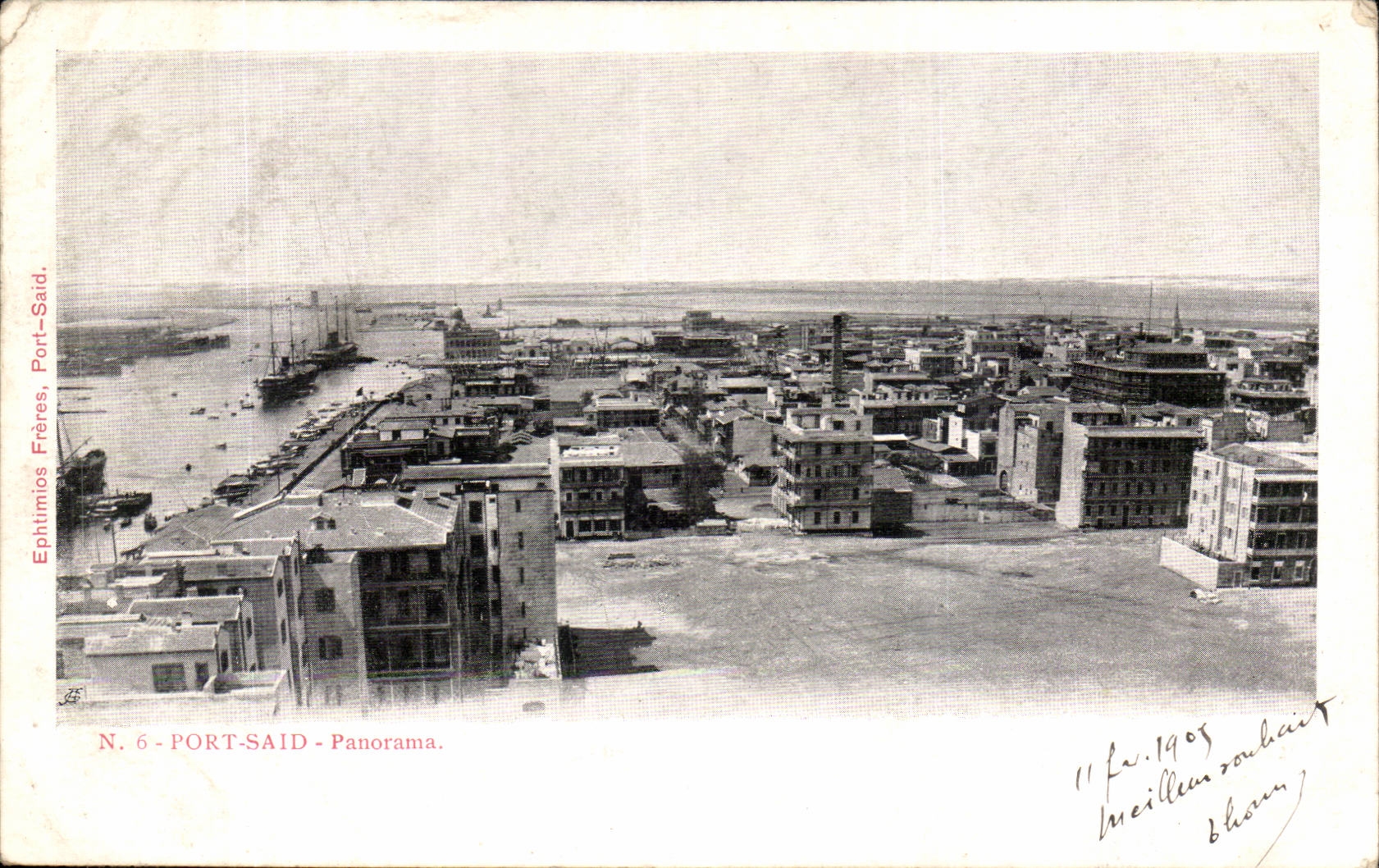 Port Said CPA Panorama (Egypte Egypt)