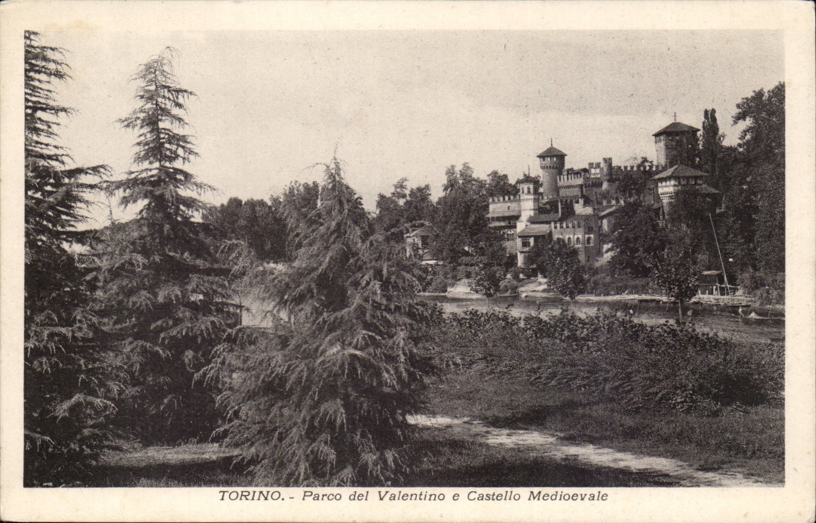 Italie Italia CPA Torino Parco del Valentino e castello medioevale