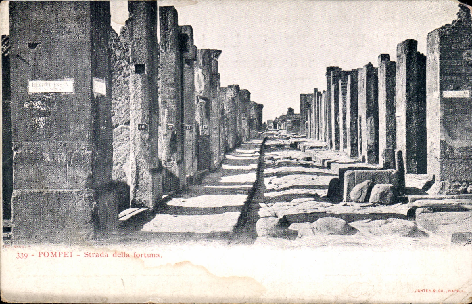 Italien Pompeji CPA Strada uber Fortuna hinaus