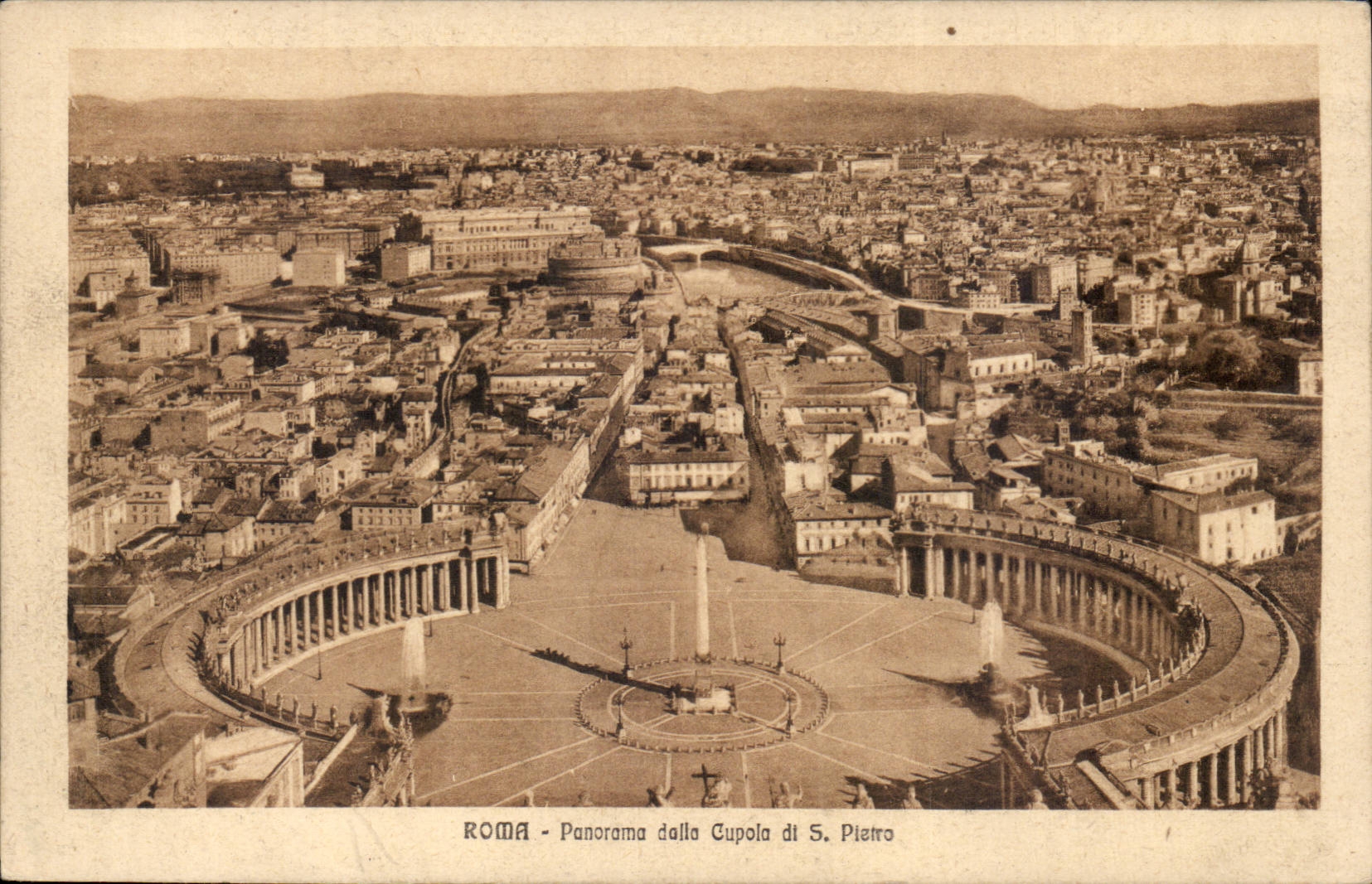 Panorama Italien-Italien Rom CPA pflasterte Cupola di S Pietro