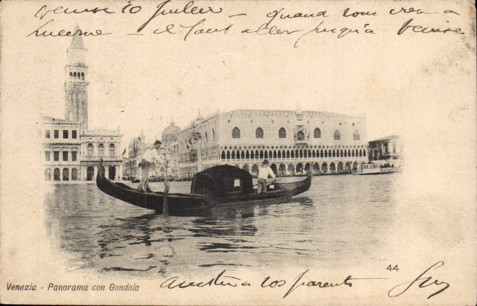 Italy Italy Venezia CPA Panorama idiot Gondola